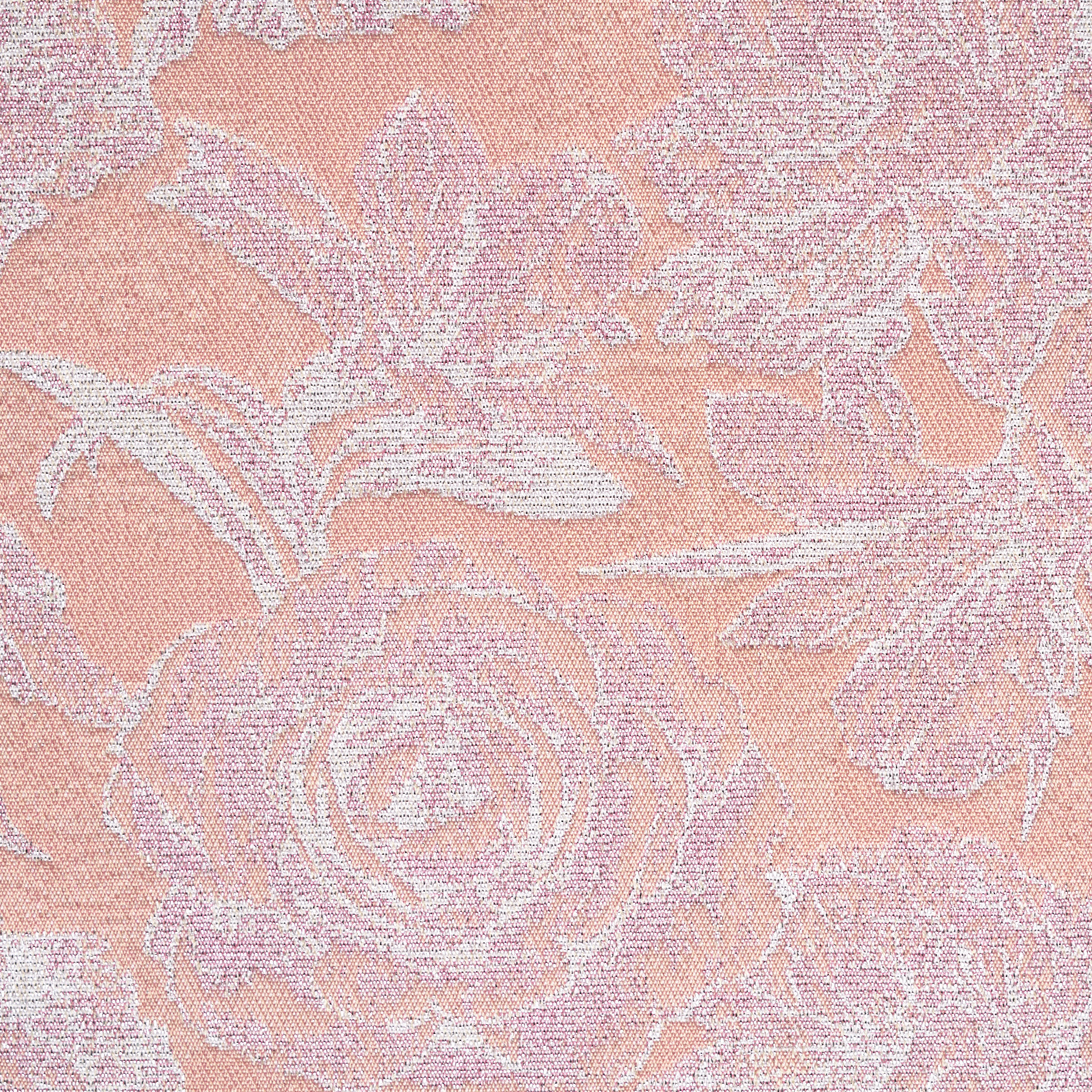 Żakard, Bawełna, Lurex, Pale Blush&Silver (P000003180) - Tkana