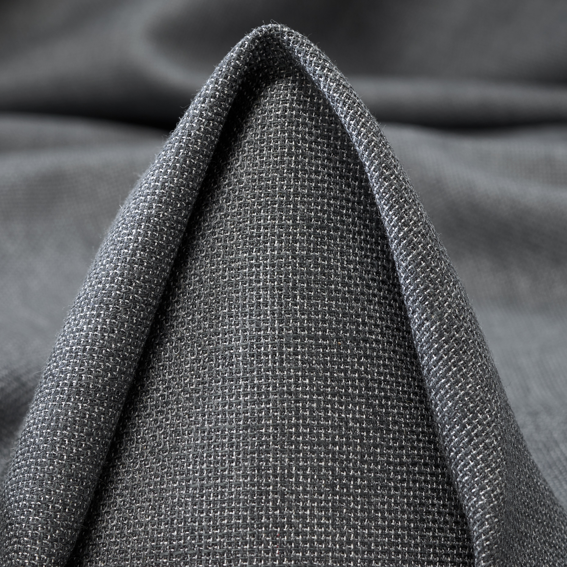 CRÊPE, WOOL LINEN, MELANGE, GRAPHITE (F000023992)