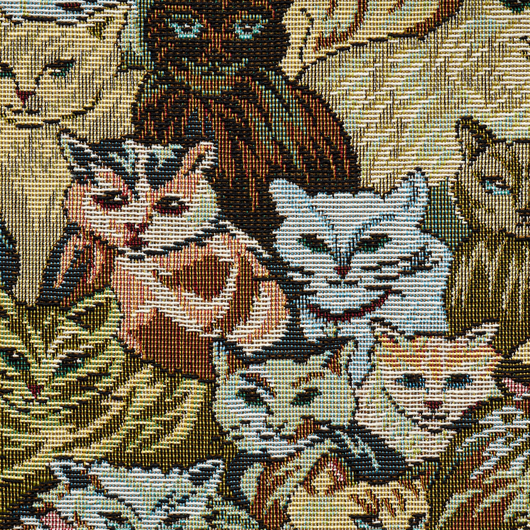 JACQUARD, COTTON, OLIVE GRAY&SEA MIST (F000049592) - Texture