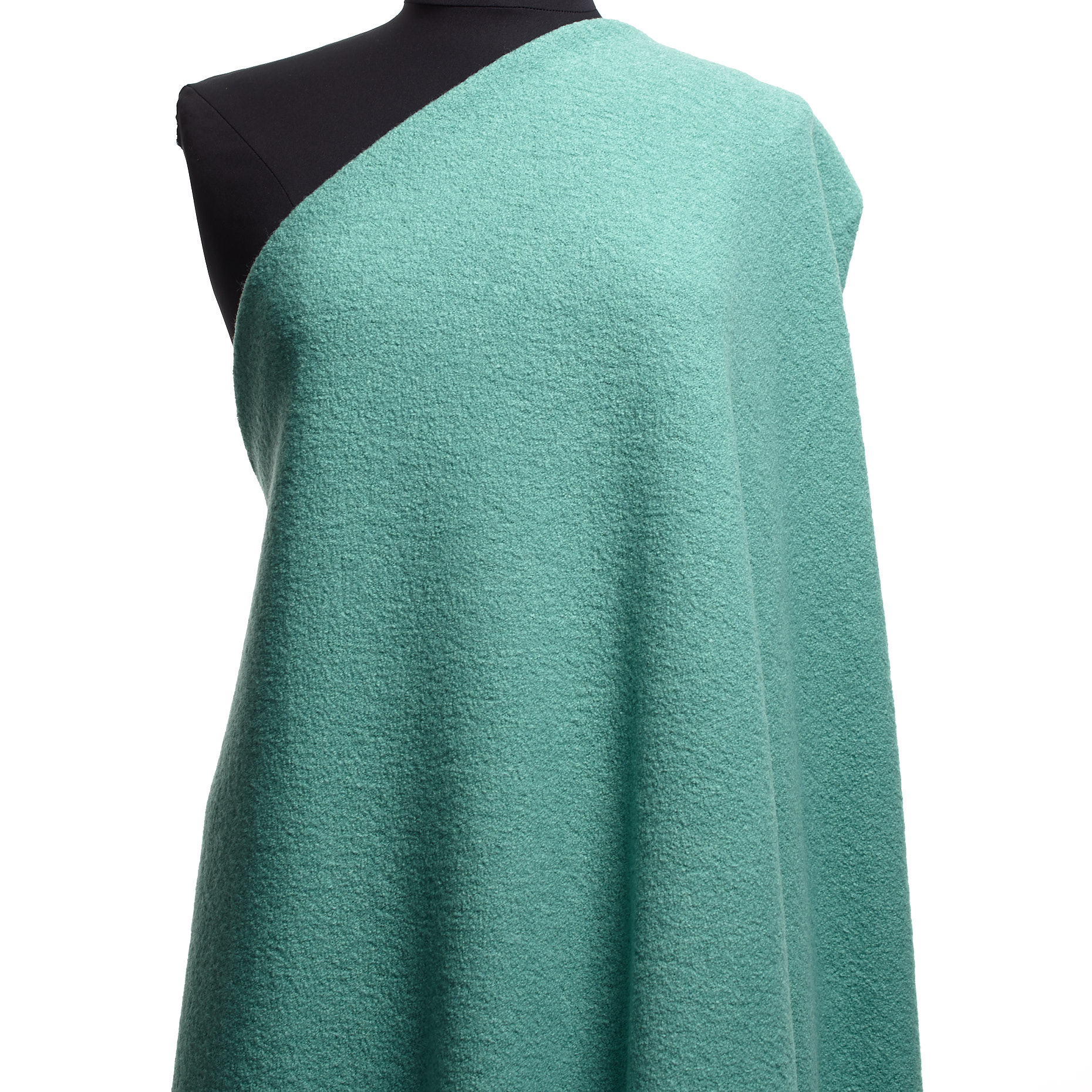 JERSEY, BOILED WOOL, BOUCLÉ, TURQUOISE (F000040198) - Mannequin
