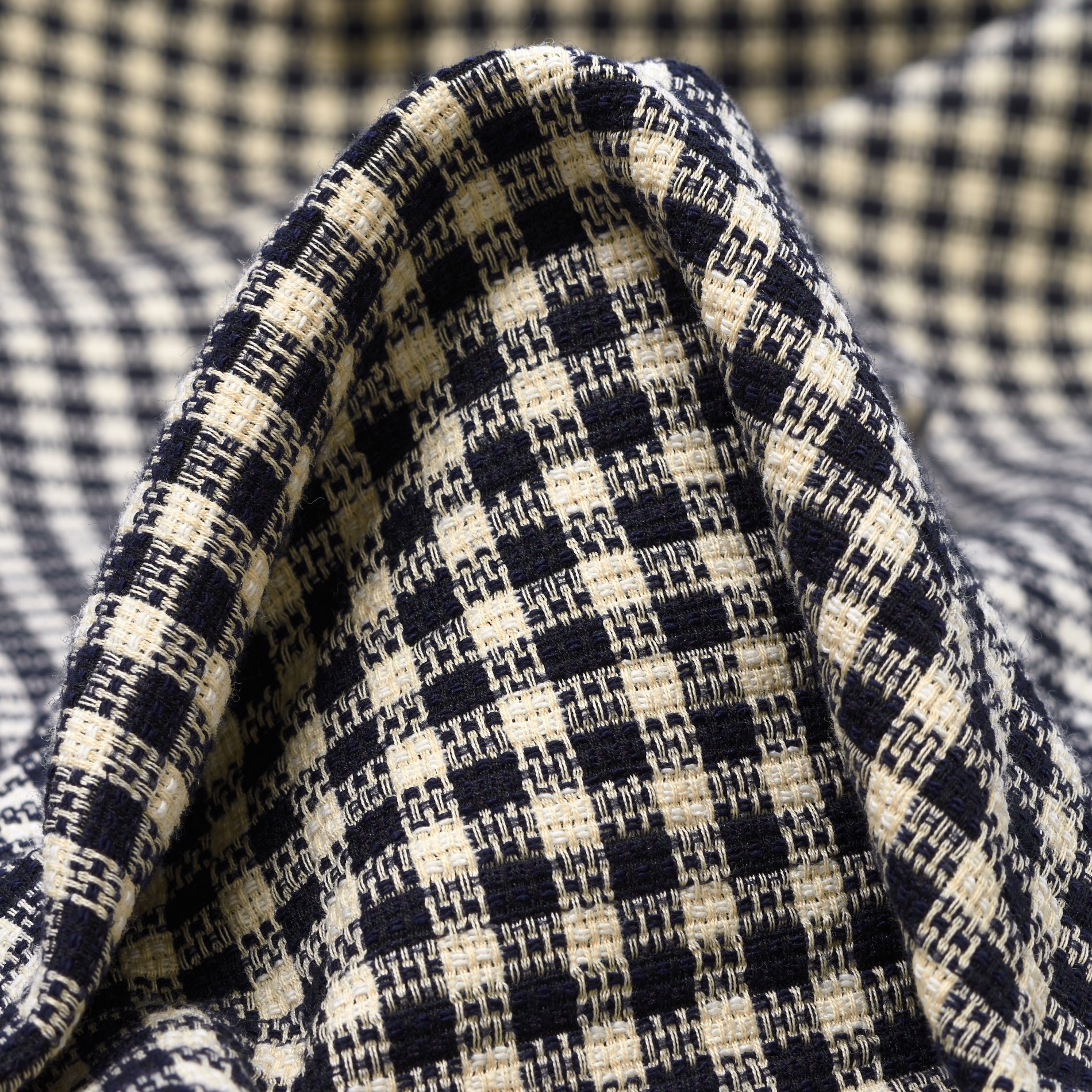 Algodón, Cuadro, Elástico, Antique White&Parisian Night