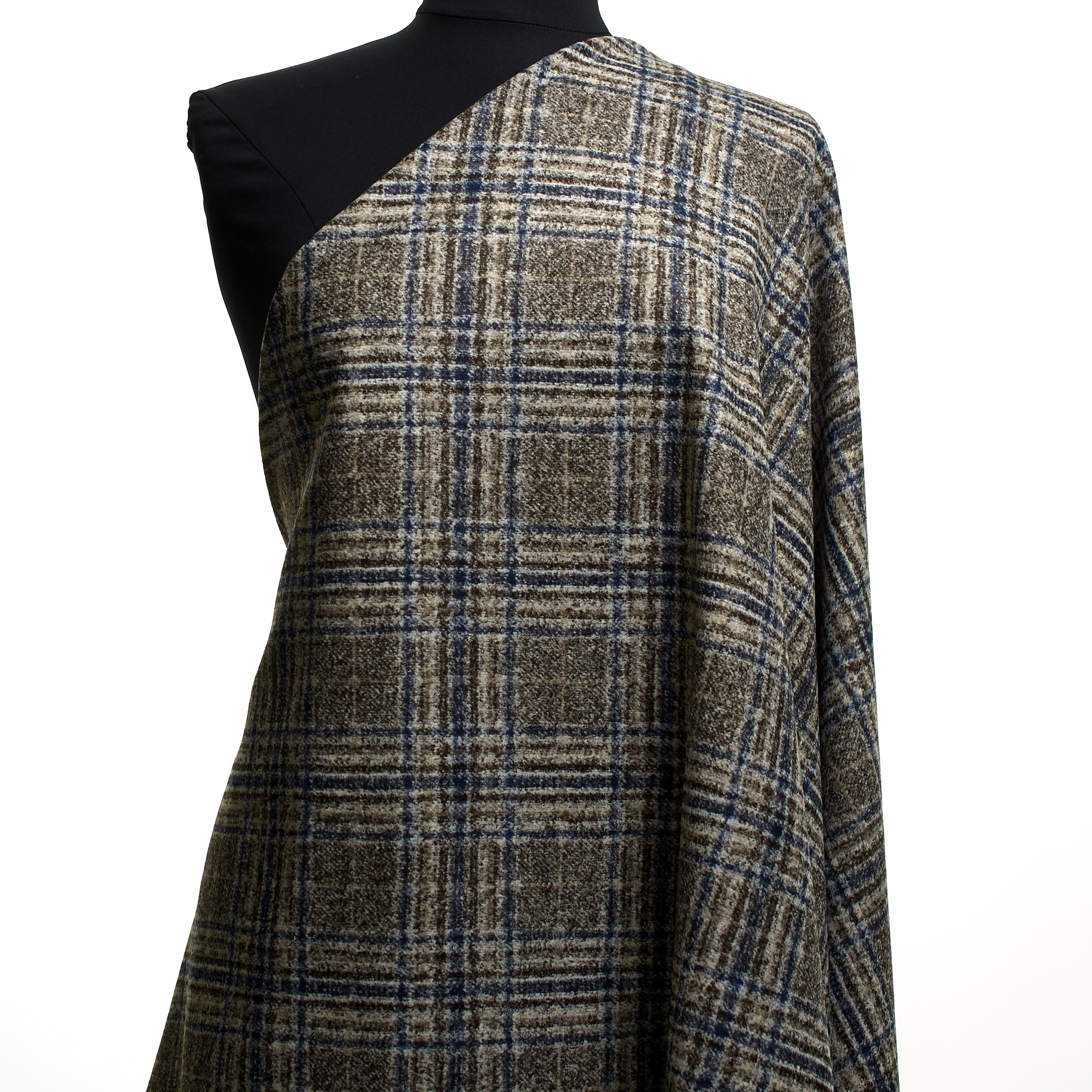 Трикотаж, Варёная Шерсть, Клетка, Moon Rock (F000048151) - Манекен