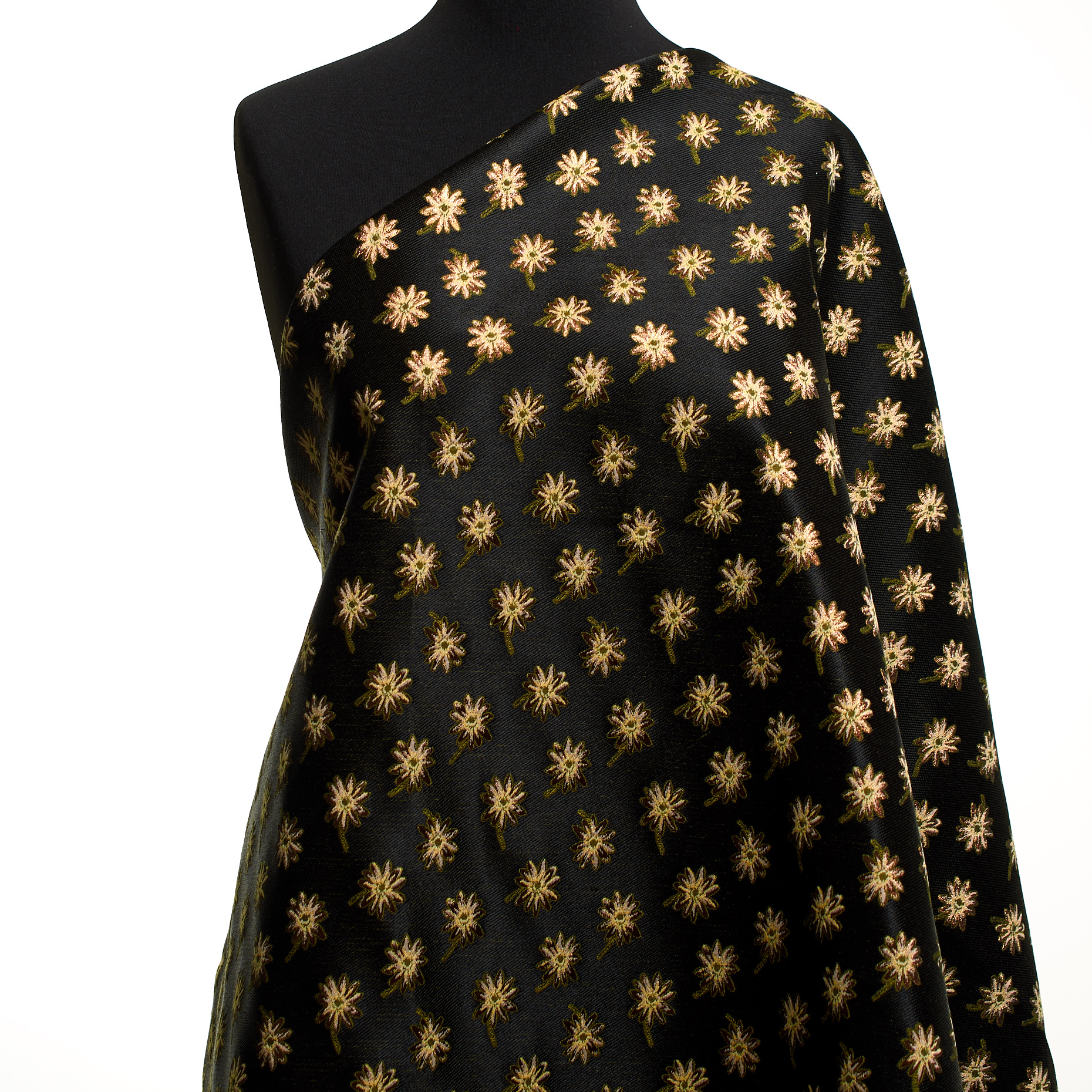 Jacquard, Floral, Floral, Antique White&Jet Black (P000005020) - Schaufensterpuppe