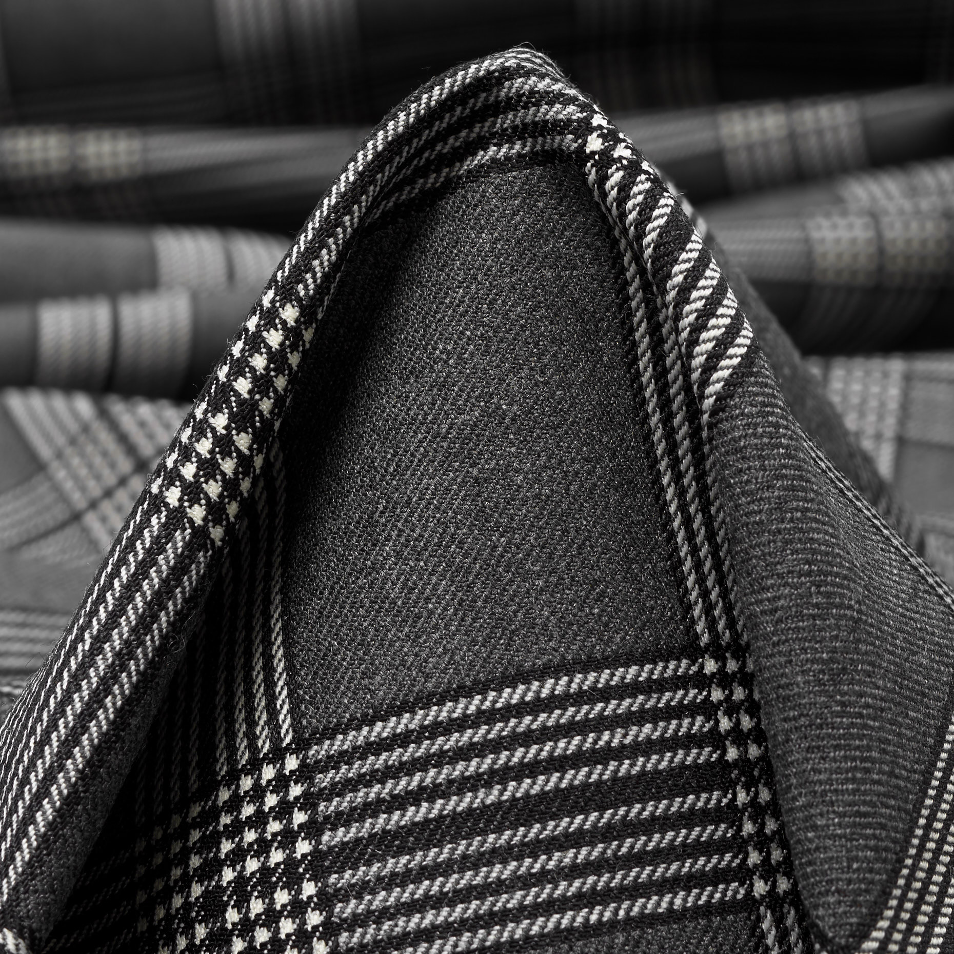 WOOL BLEND, GLENCHECK, MELANGE, ASPHALT&SNOW WHITE (F000038005)