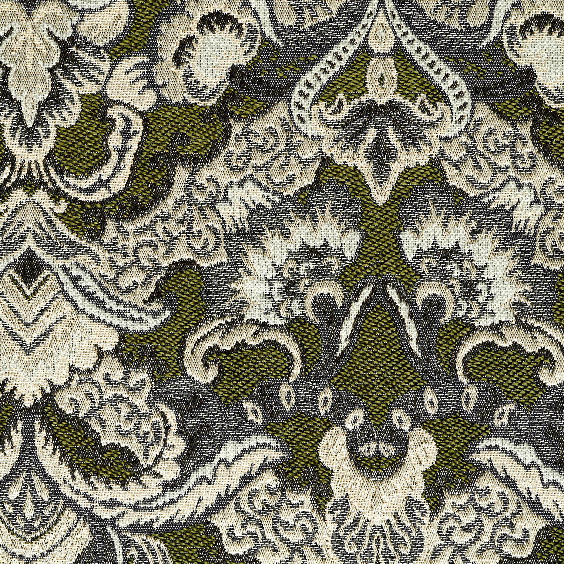 JACQUARD, ACETATE, COTTON BLEND, BANANA PALM&SILVER BIRCH (P000005650) - Texture