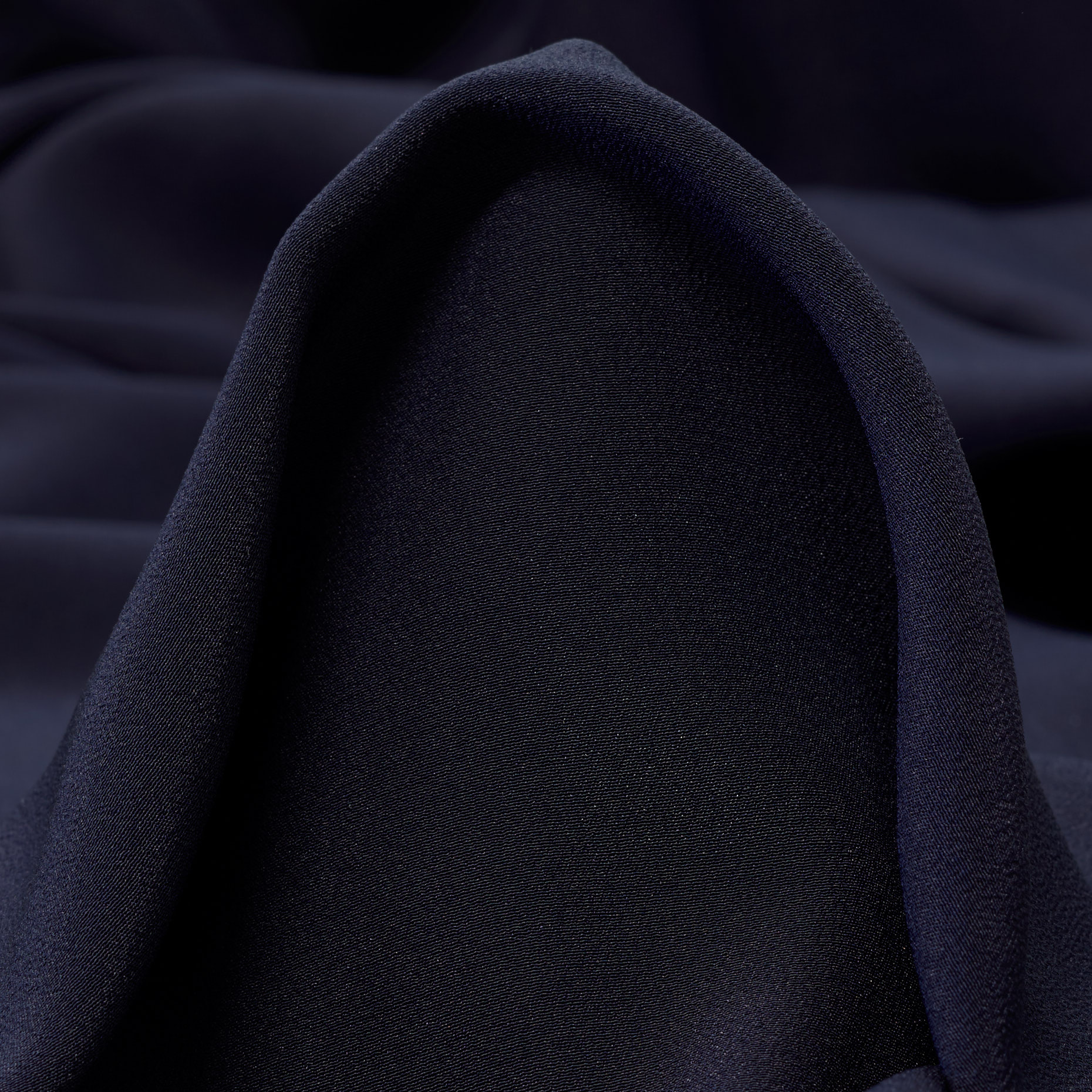 CRÊPE DE CHINE, SILK, MIDNIGHT BLUE (F000039410)