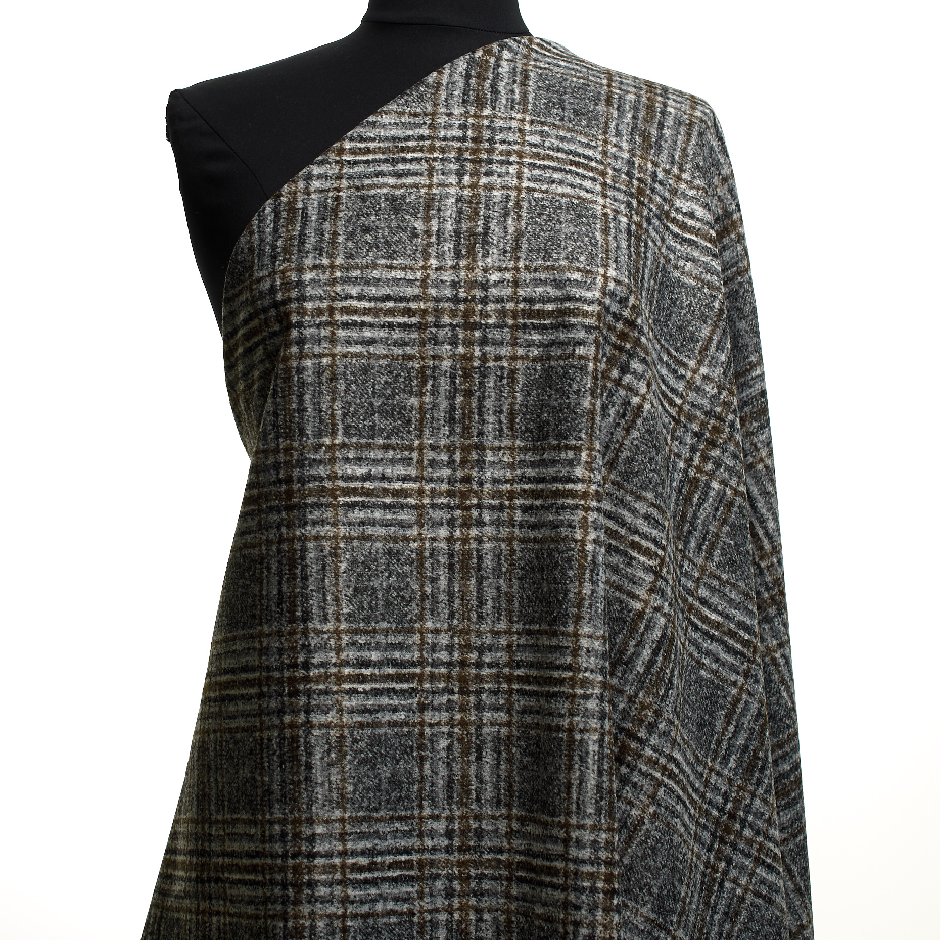 JERSEY, WOOL BLEND, CHECK, VAPOROUS GRAY&ANTHRACITE (F000048150) - Mannequin