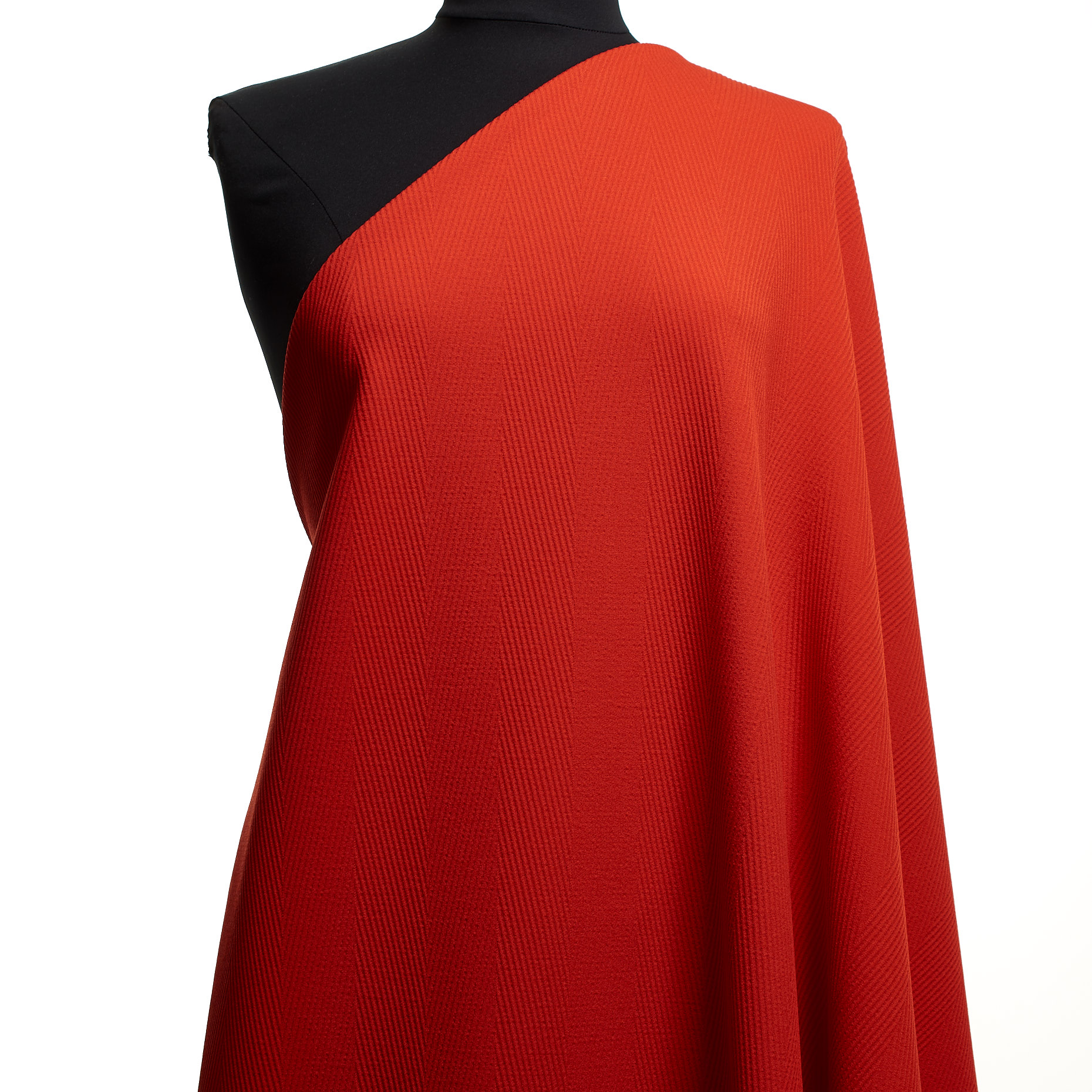TECHNO STRETCH, VISCOSE, HERRINGBONE, BRIGHT LIPSTICK (F000030758) - Mannequin