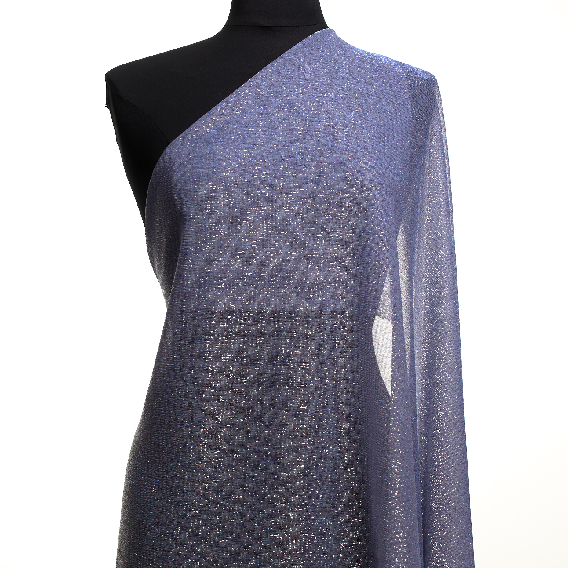 JERSEY, LUREX, TRANSPARENT, SILVER&CORNFLOWER (F000048641) - Mannequin