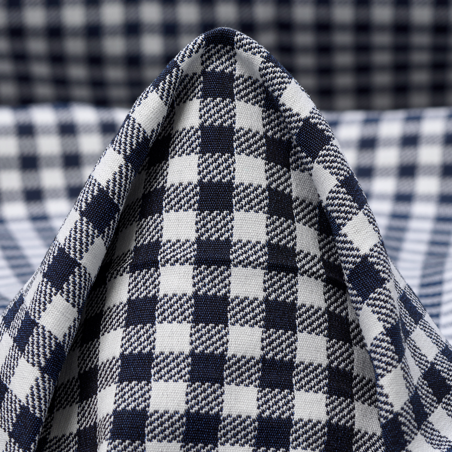 TWILL, COTTON, CHECK, PARISIAN NIGHT&SNOW WHITE (F000048164)