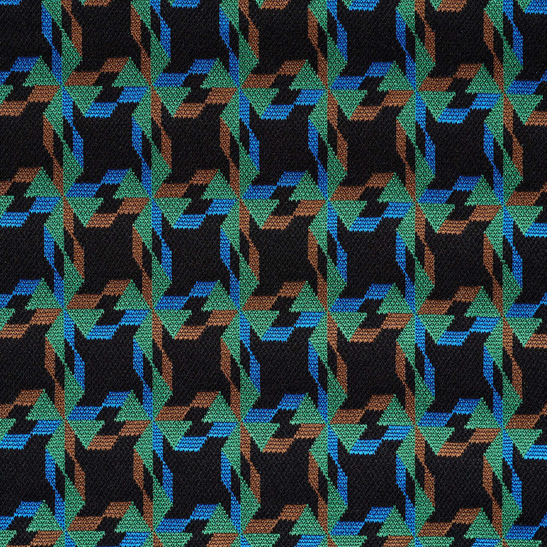 Jersey, Jacquard, Stretch, Grass Green&Raven Black (F000043110) - Trama