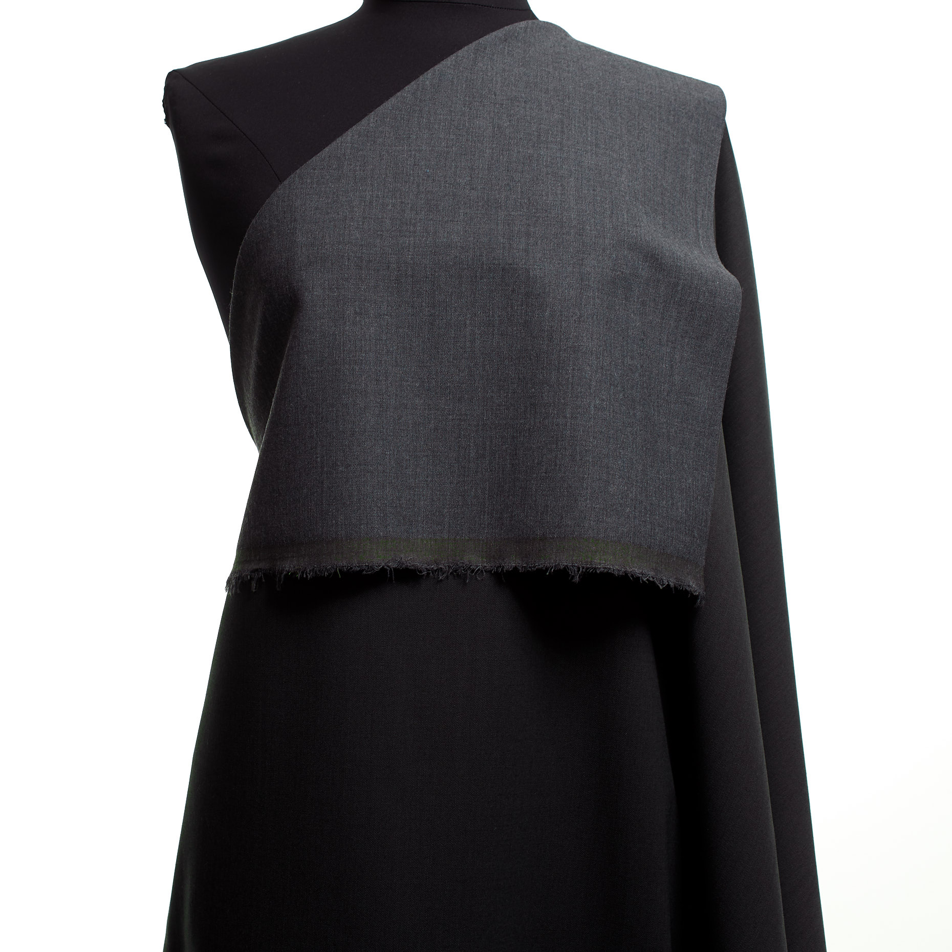 Twill, Mieszanka wełny, Stretch, Iron Gate (F000042482) - Manekin