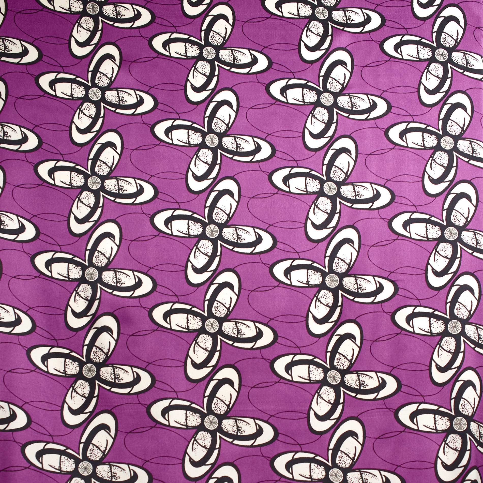 Шелк, Сатин, Принт, Real Purple (F000032029) - Манекен