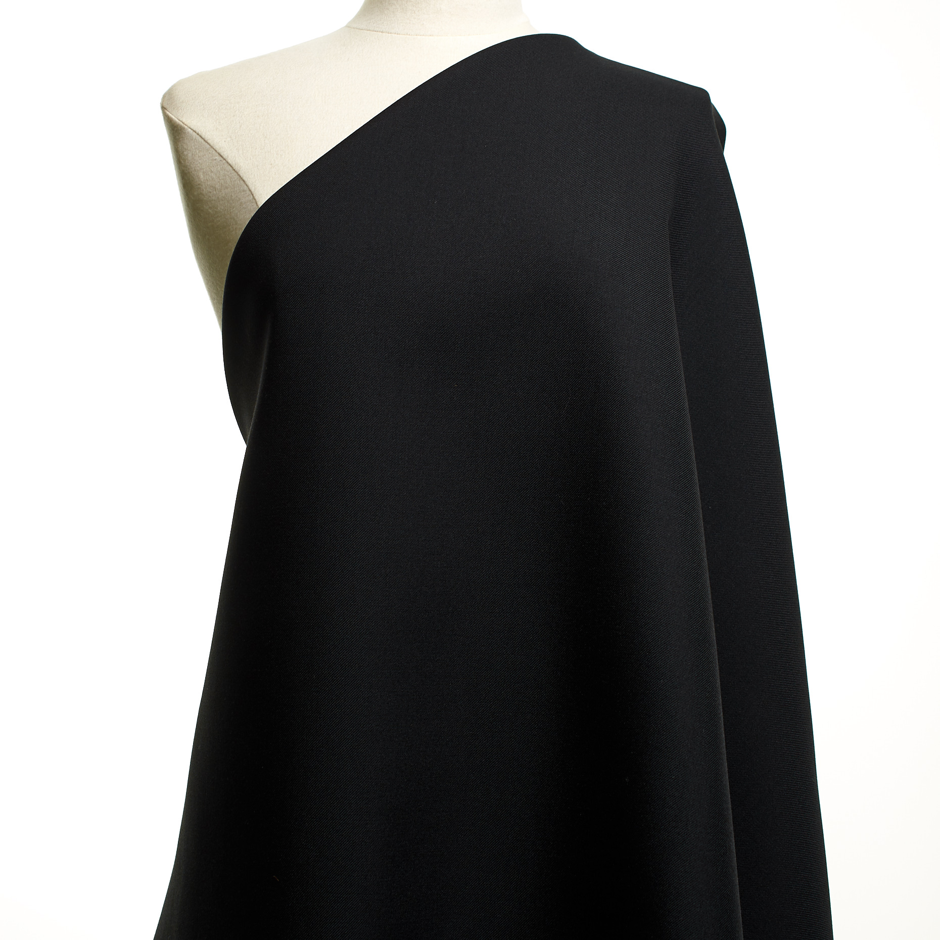 DOUBLE, TWILL, VIRGIN WOOL, JET BLACK (F000048901) - Mannequin
