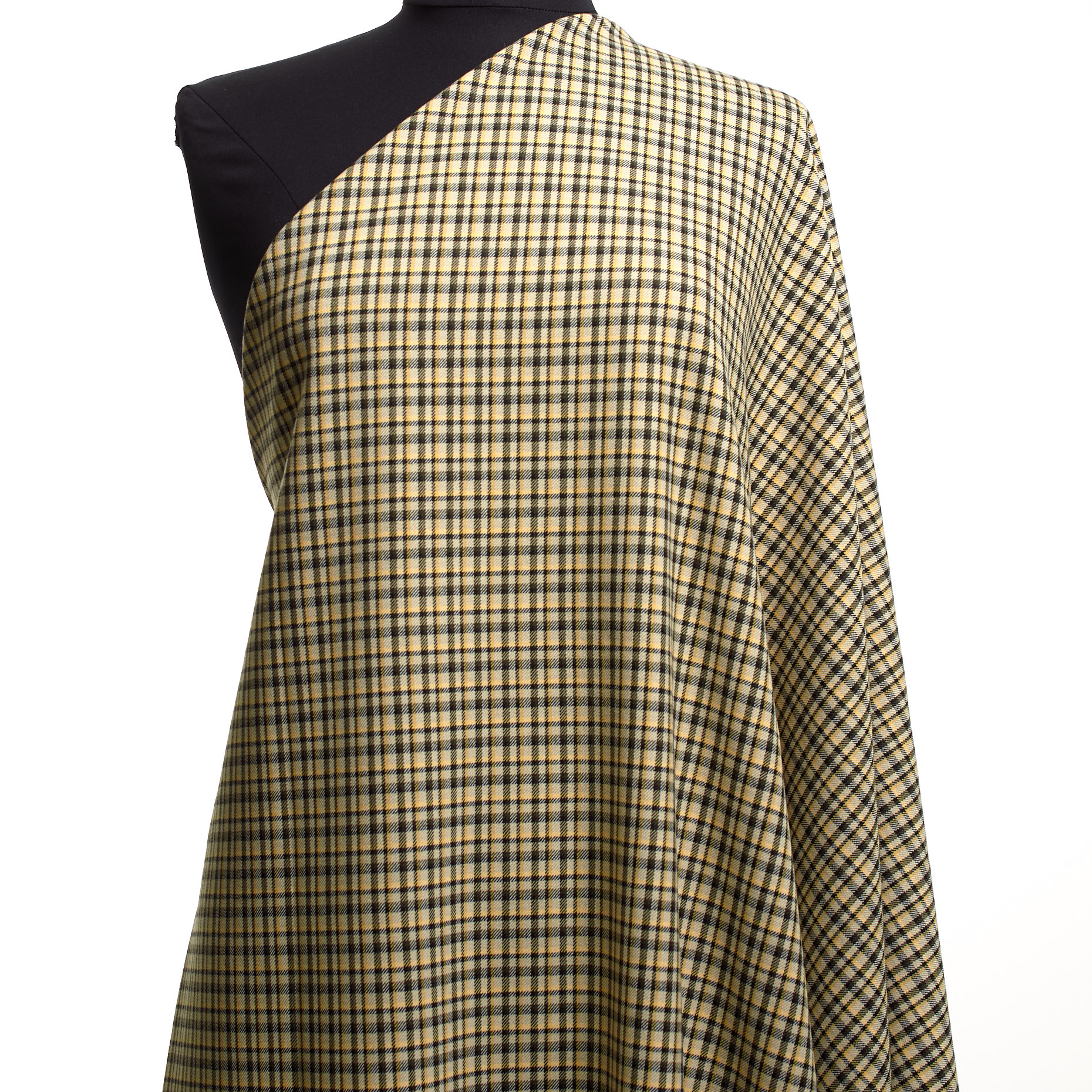 VISCOSE BLEND, CHECK, ELASTIC, BARELY BLUE&RAVEN BLACK (F000040005) - Mannequin