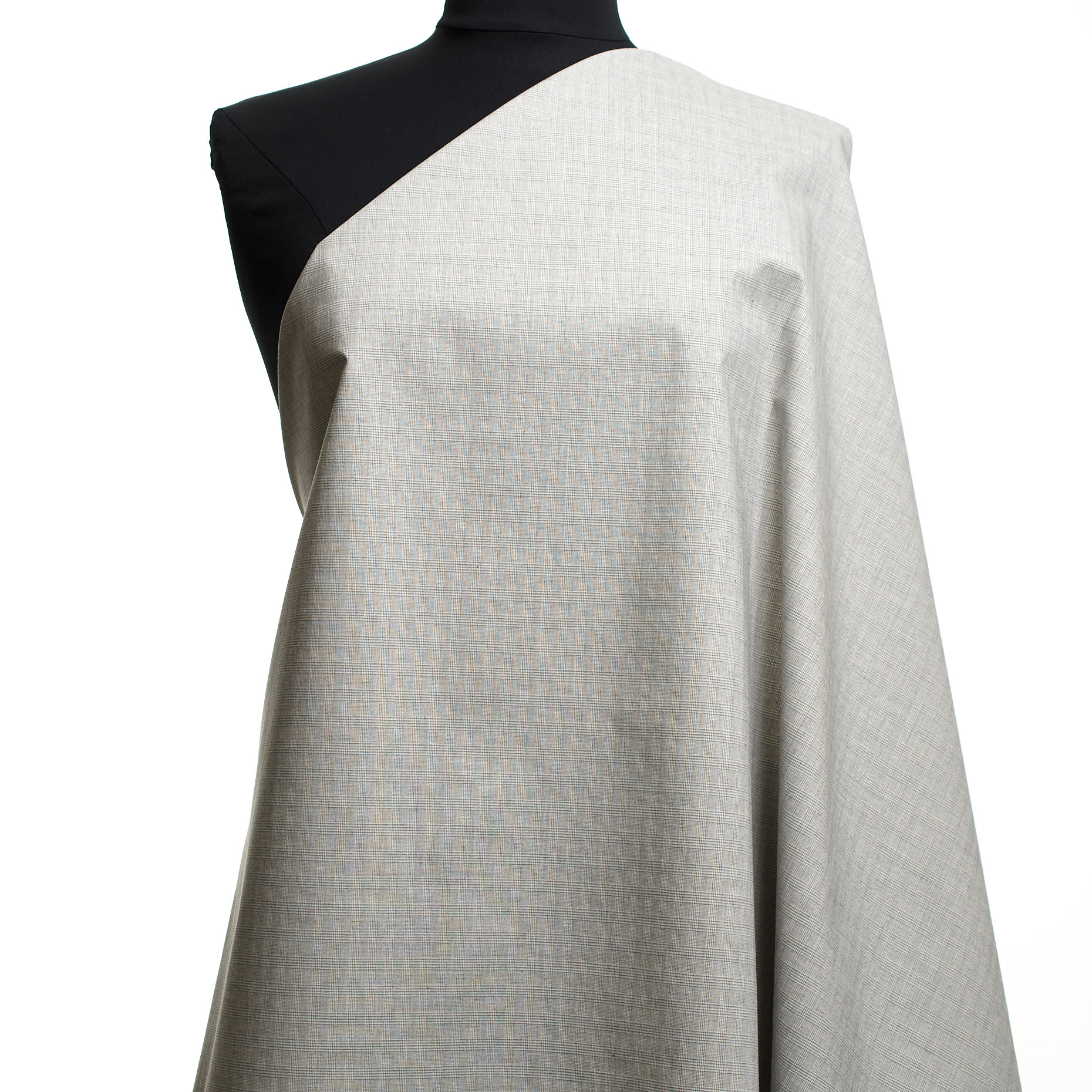 Popelín, Algodón, Cuadro, Mirage Gray (F000045047) - Maniquí