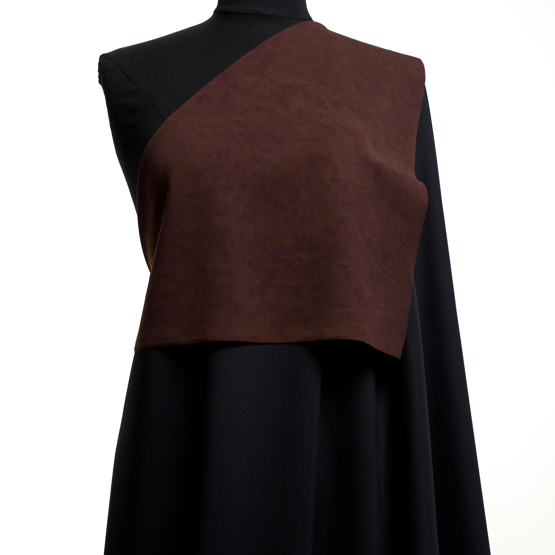 Double Jersey, Viscose , Raven Black&Bitter Chocolate (F000036173) - Mannequin