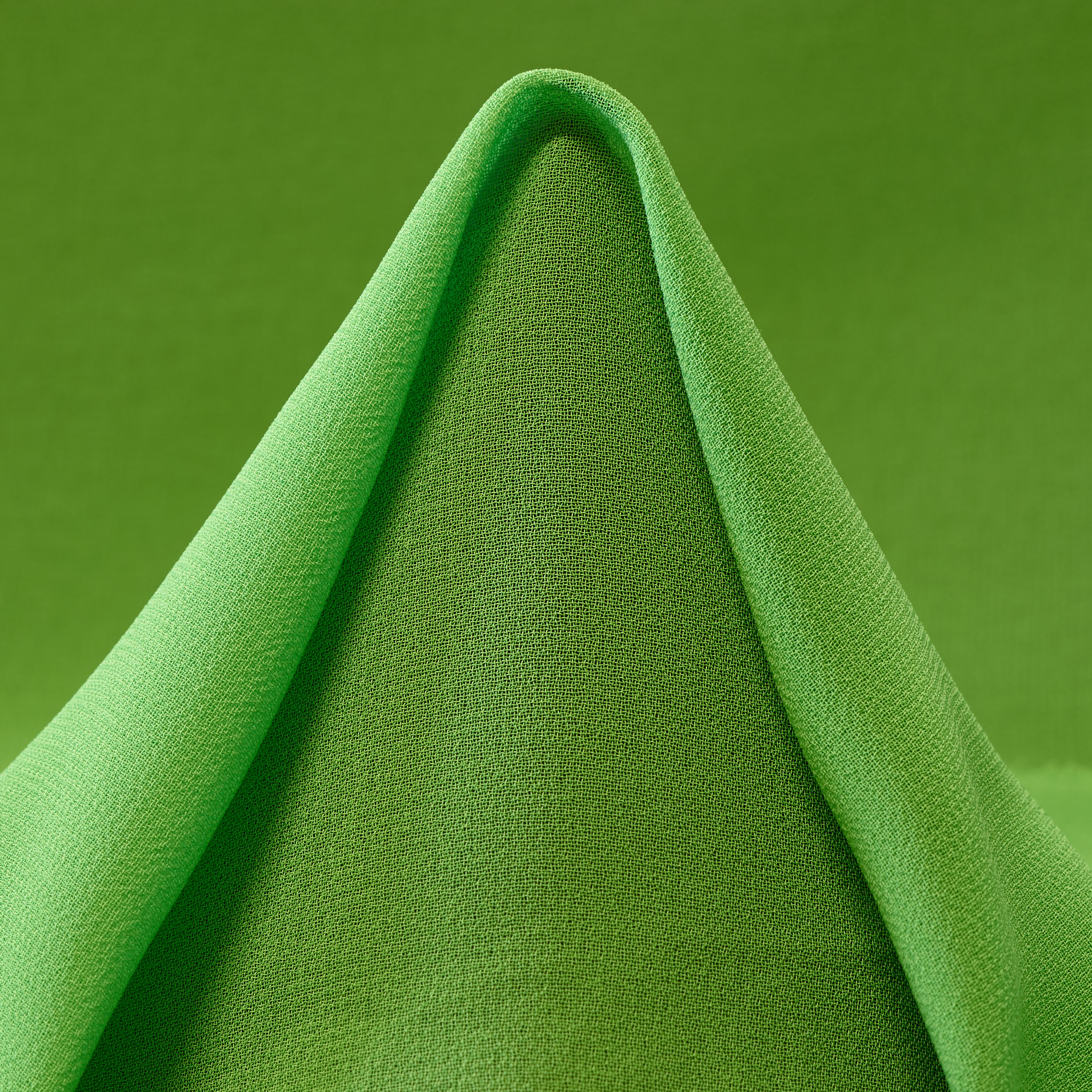 CHIFFON, CRÊPE, TRANSPARENT, GRASS GREEN (F000035592)