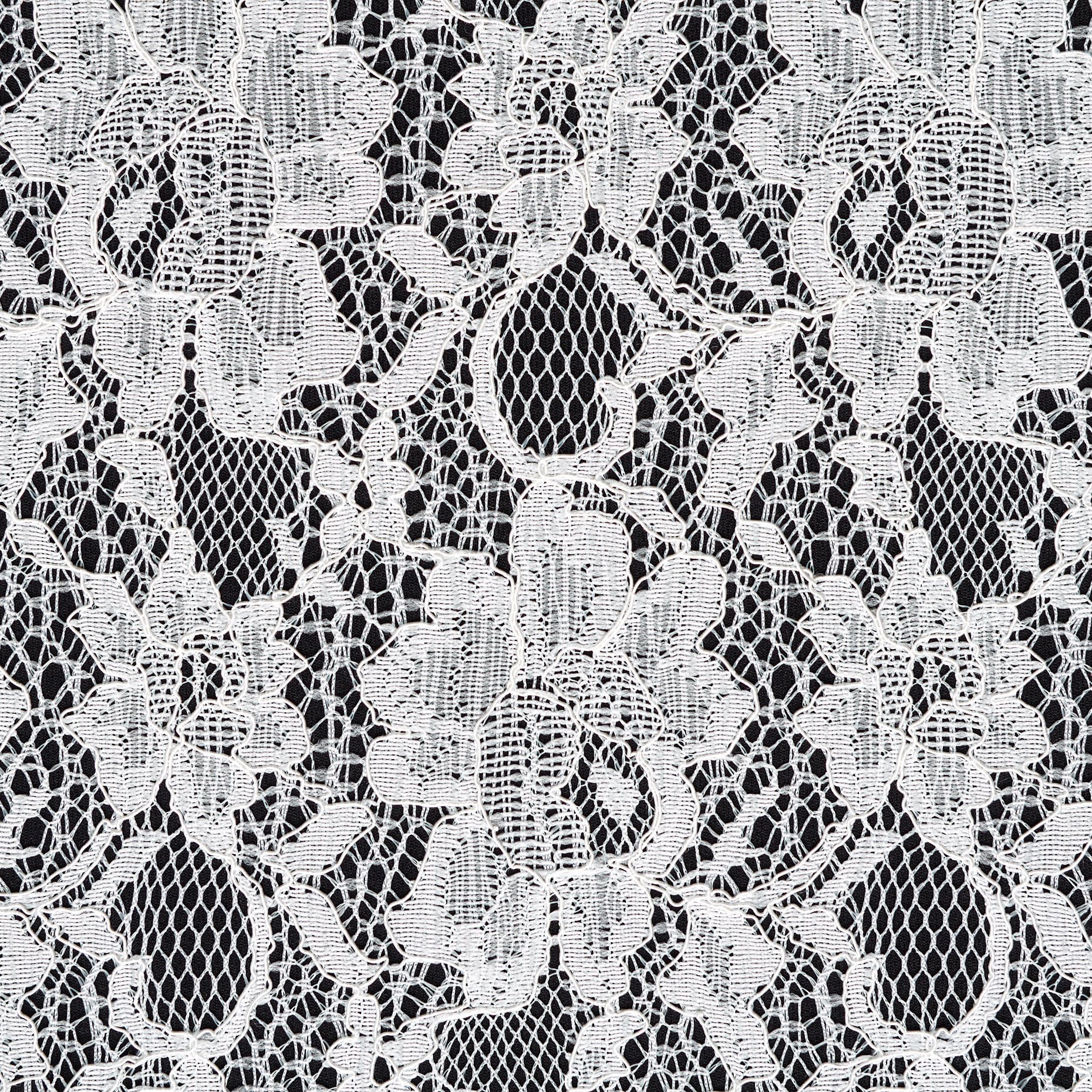 Кружево, Вискоза Смесовая, Цветы, Lucent White (F000024311) - Ткань