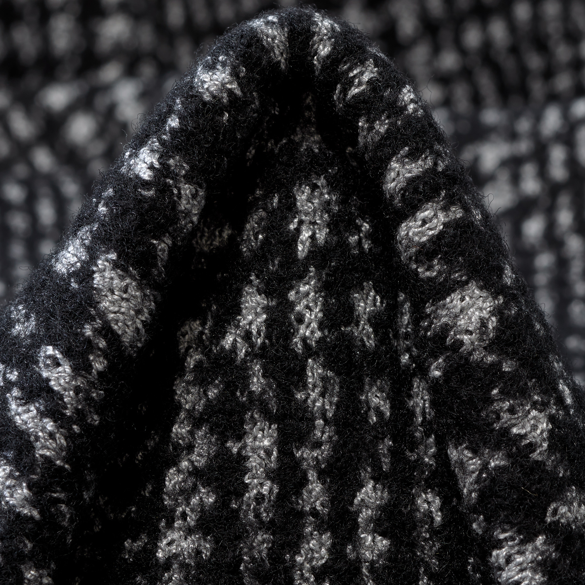 JACQUARD, WOOL, CHECK, JET BLACK&VAPOR BLUE (F000047648)