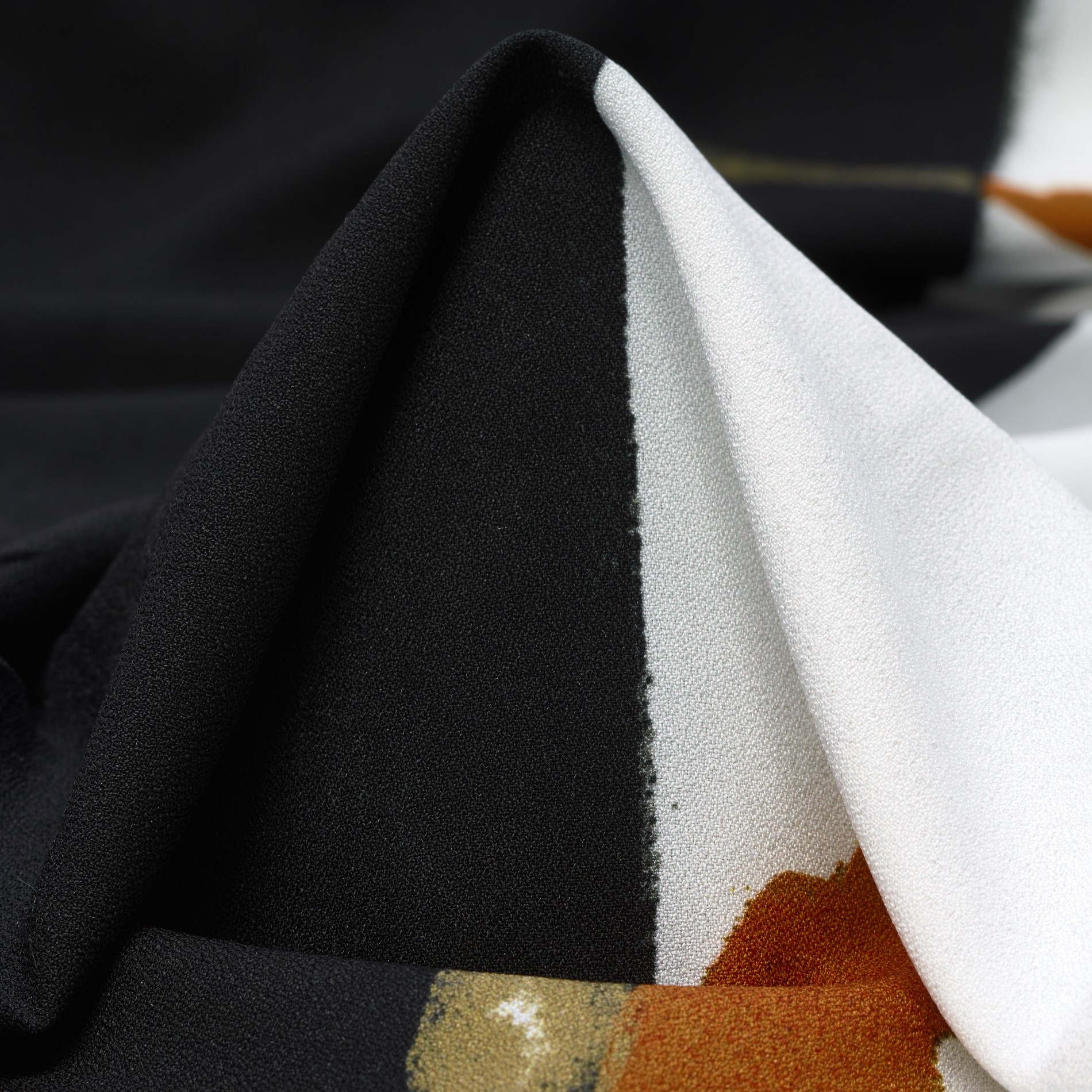 Crêpe, Stampato, Brilliant White&Dusted Clay