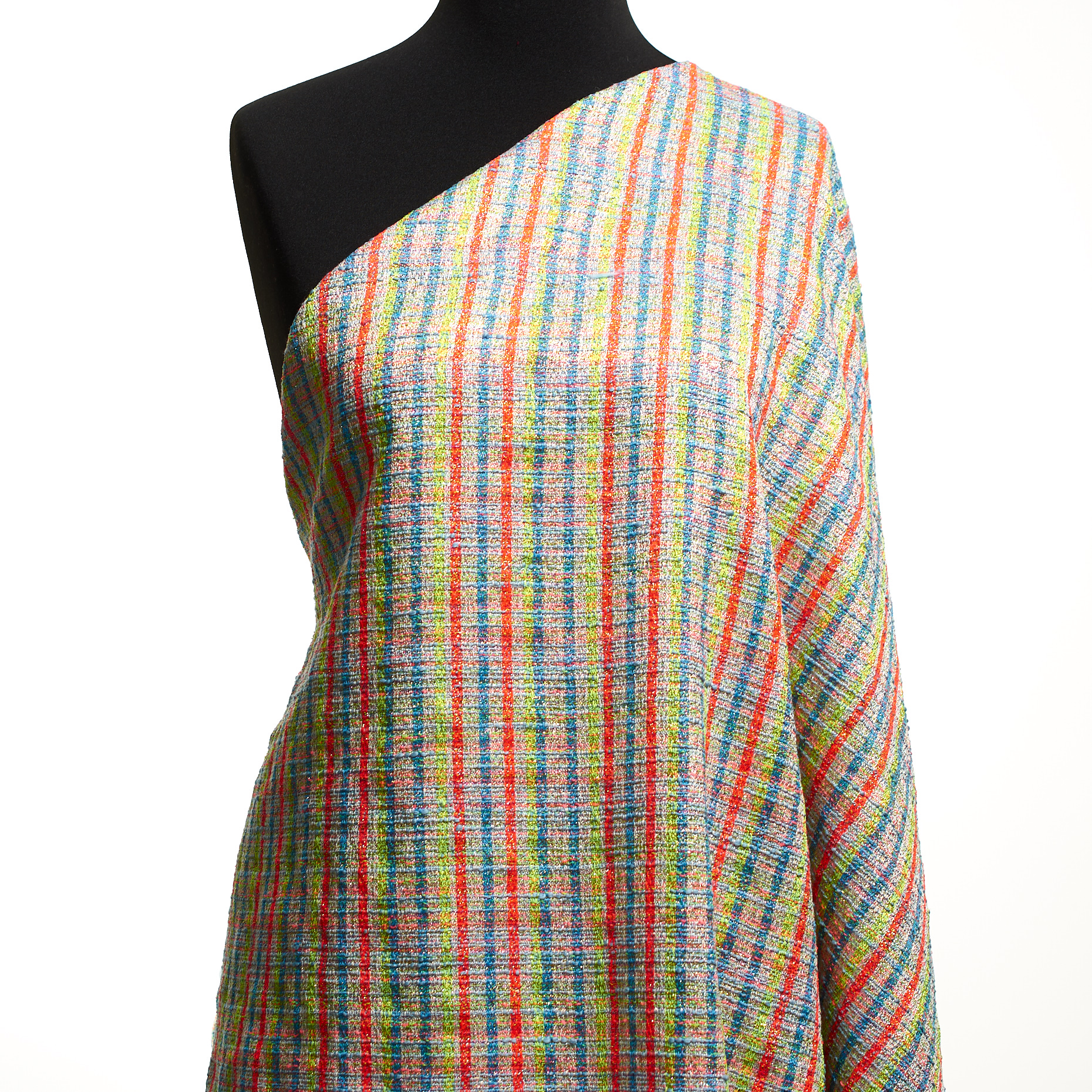 CHANEL, COTTON, LUREX, MALIBU BLUE&VIBRANT ORANGE (F000049611) - Mannequin