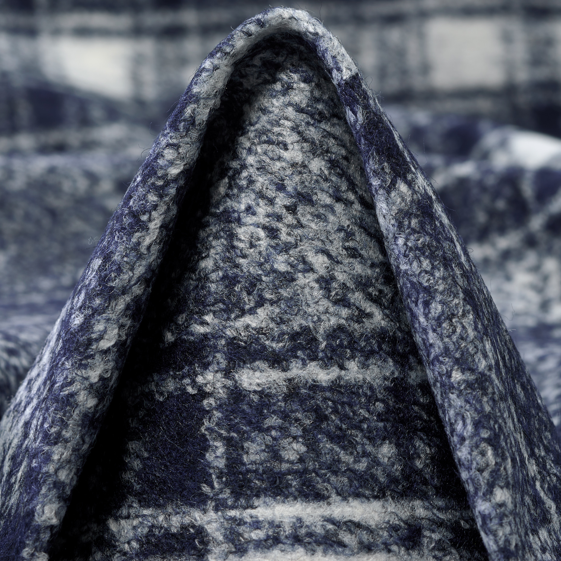 JERSEY, WOOL BLEND, CHECK, SNOW WHITE&OCEANA (F000047507)