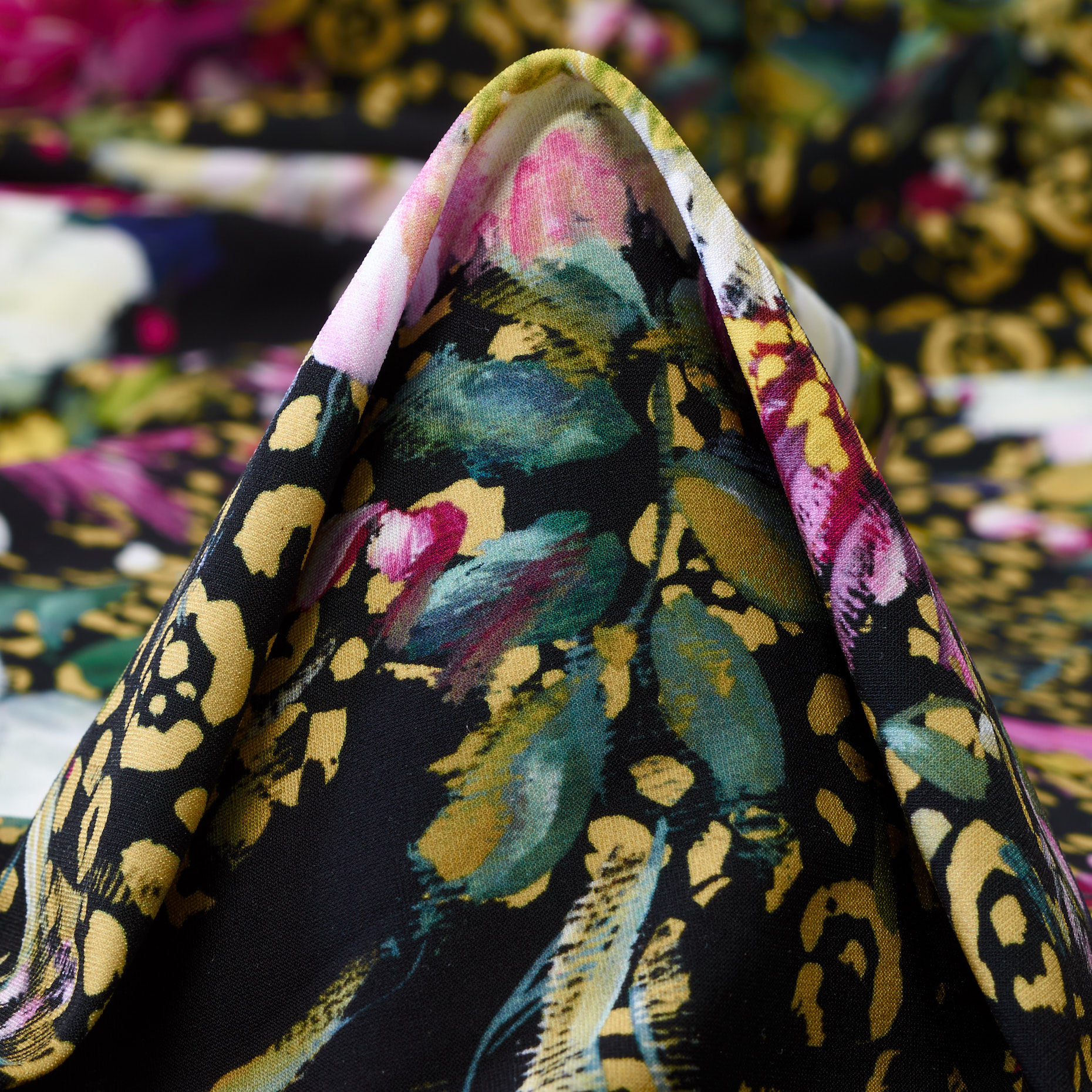 Techno Jersey, Printed, High Elasticity, Color Mix (F000041299)