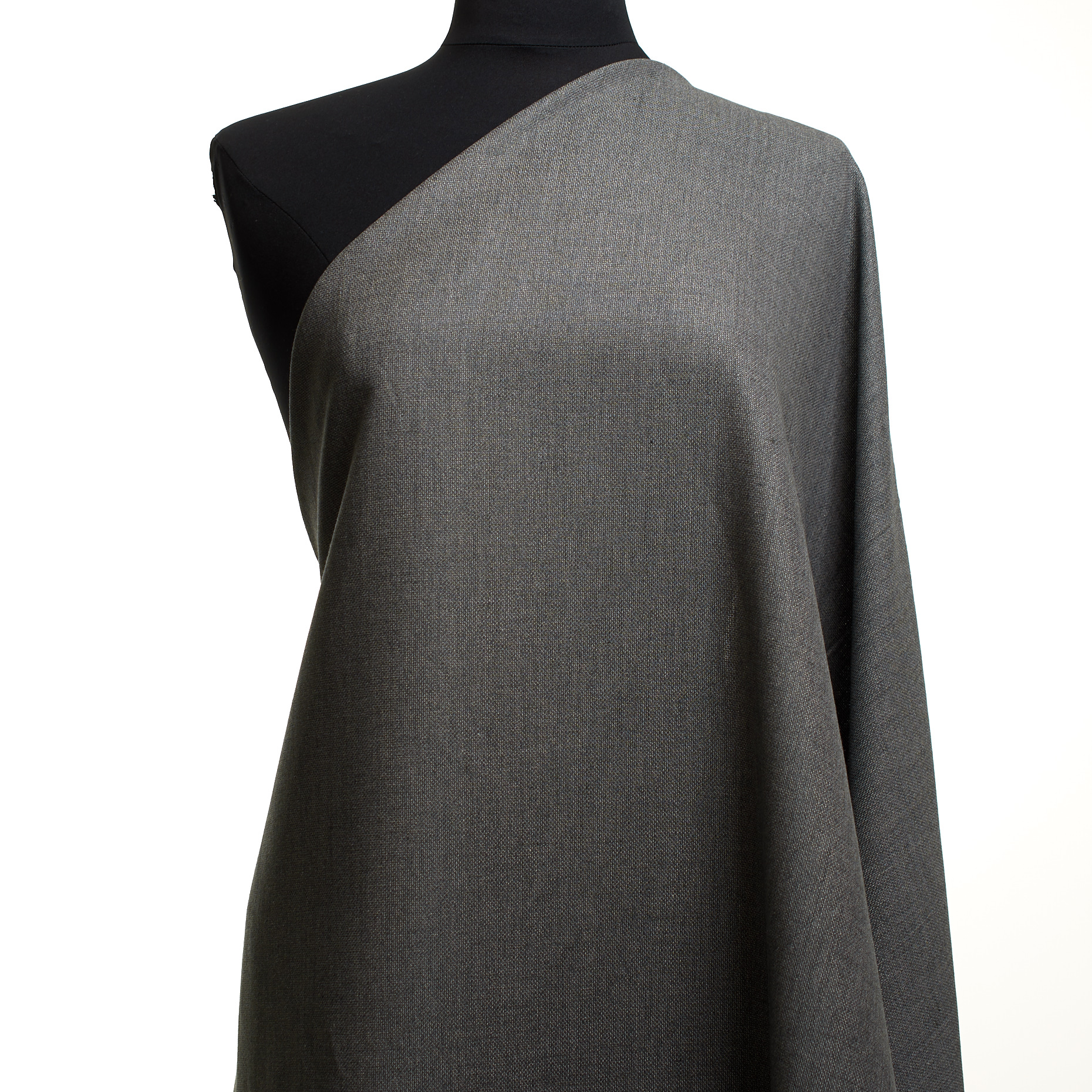 Креп, Шерсть Лен, Меланж, Graphite (F000023992) - Манекен