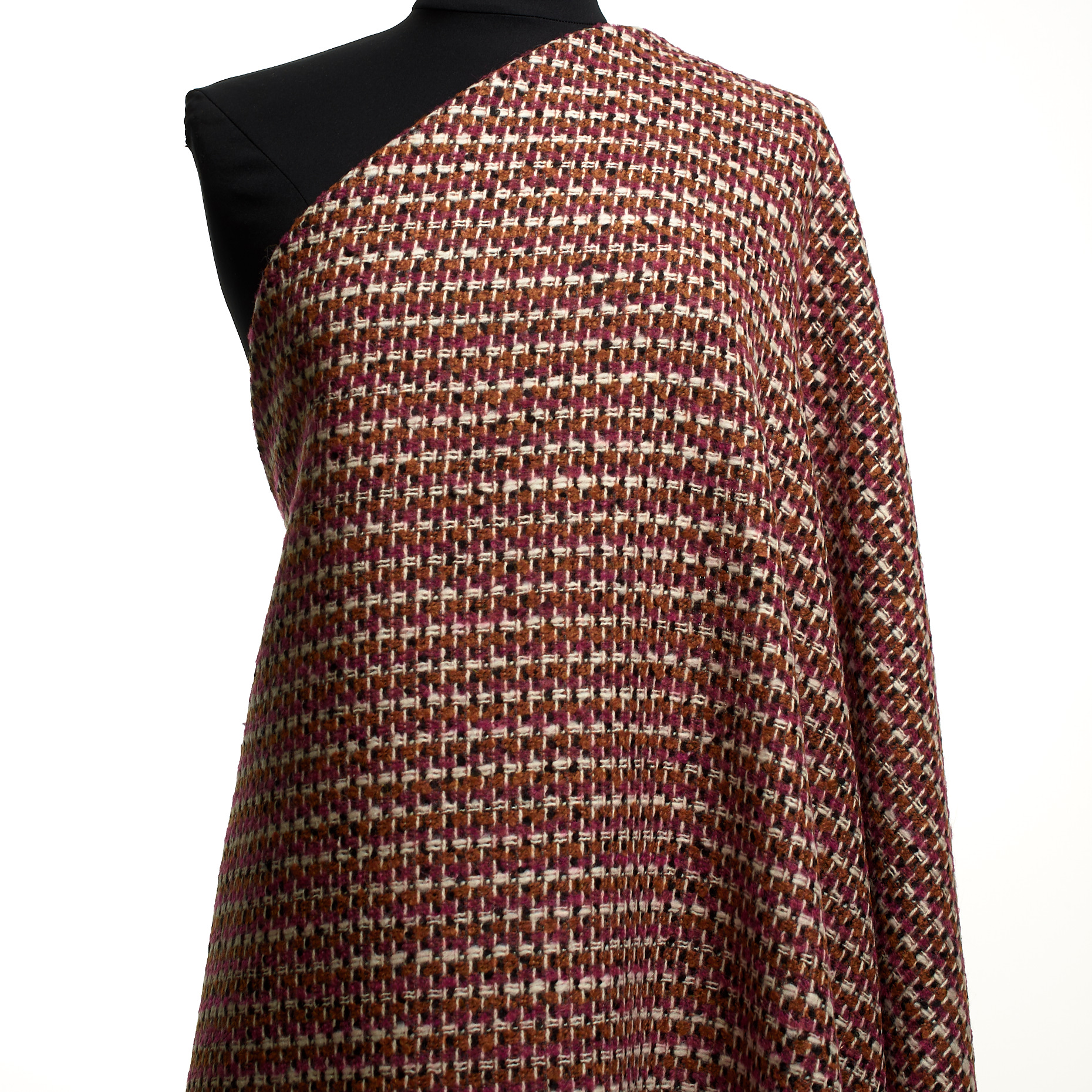 Кардочесанная Шерсть, Мохер, Мелкий Рисунок, Dahlia Mauve (F000034139) - Манекен