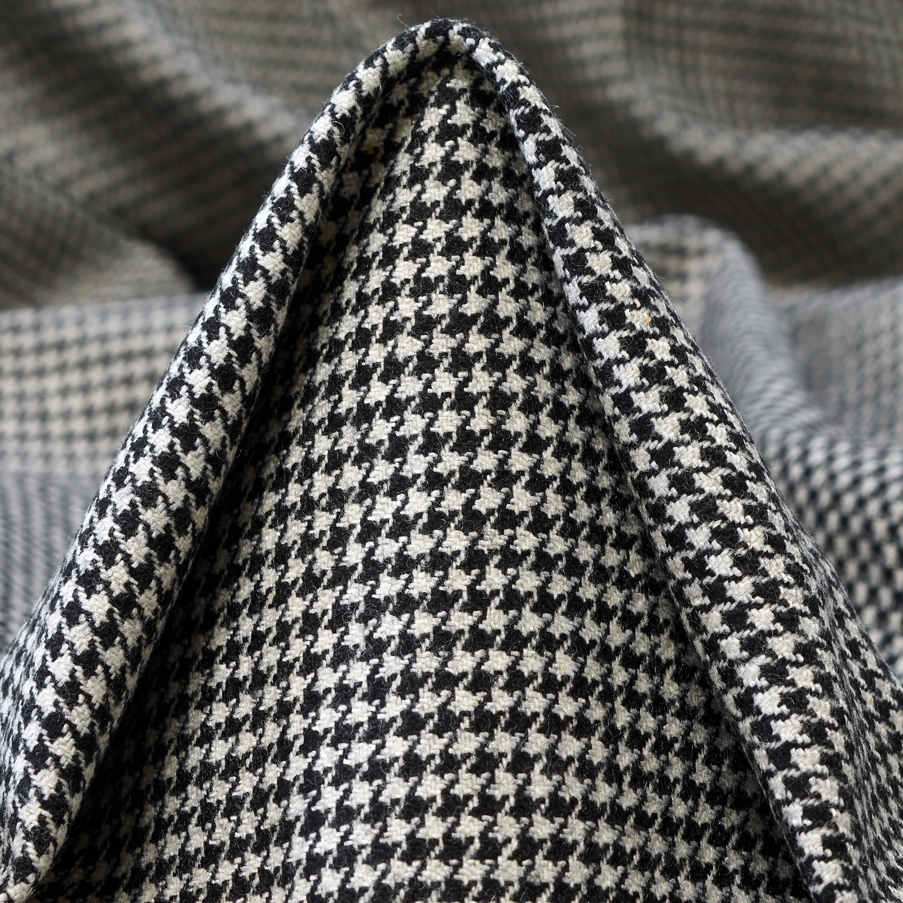 Flanella, Misto Lana, Misto Viscosa, Raven Black&Brilliant White (F000044311)