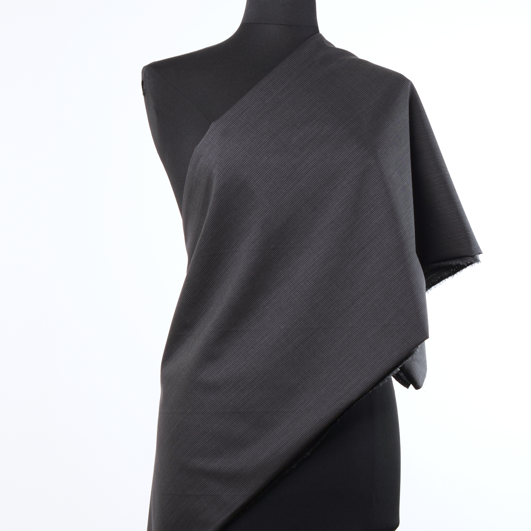 VIRGIN WOOL, CASHMERE, MICRO DESIGN, BLACKENED PEARL (F000008676) - Mannequin