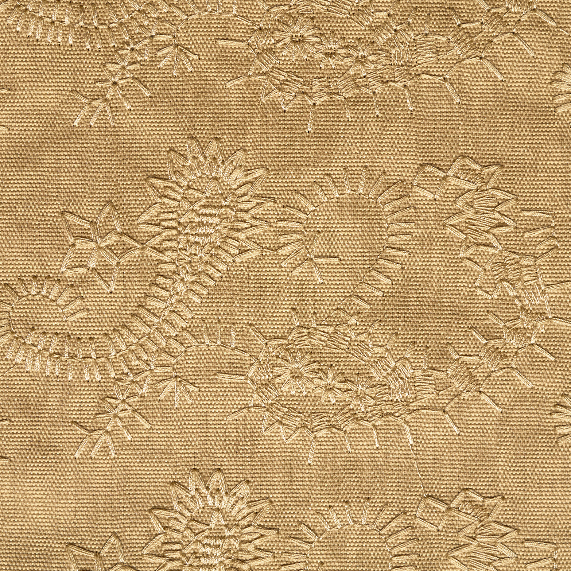 Хлопок, Вышивка, Tan (F000048279) - Ткань