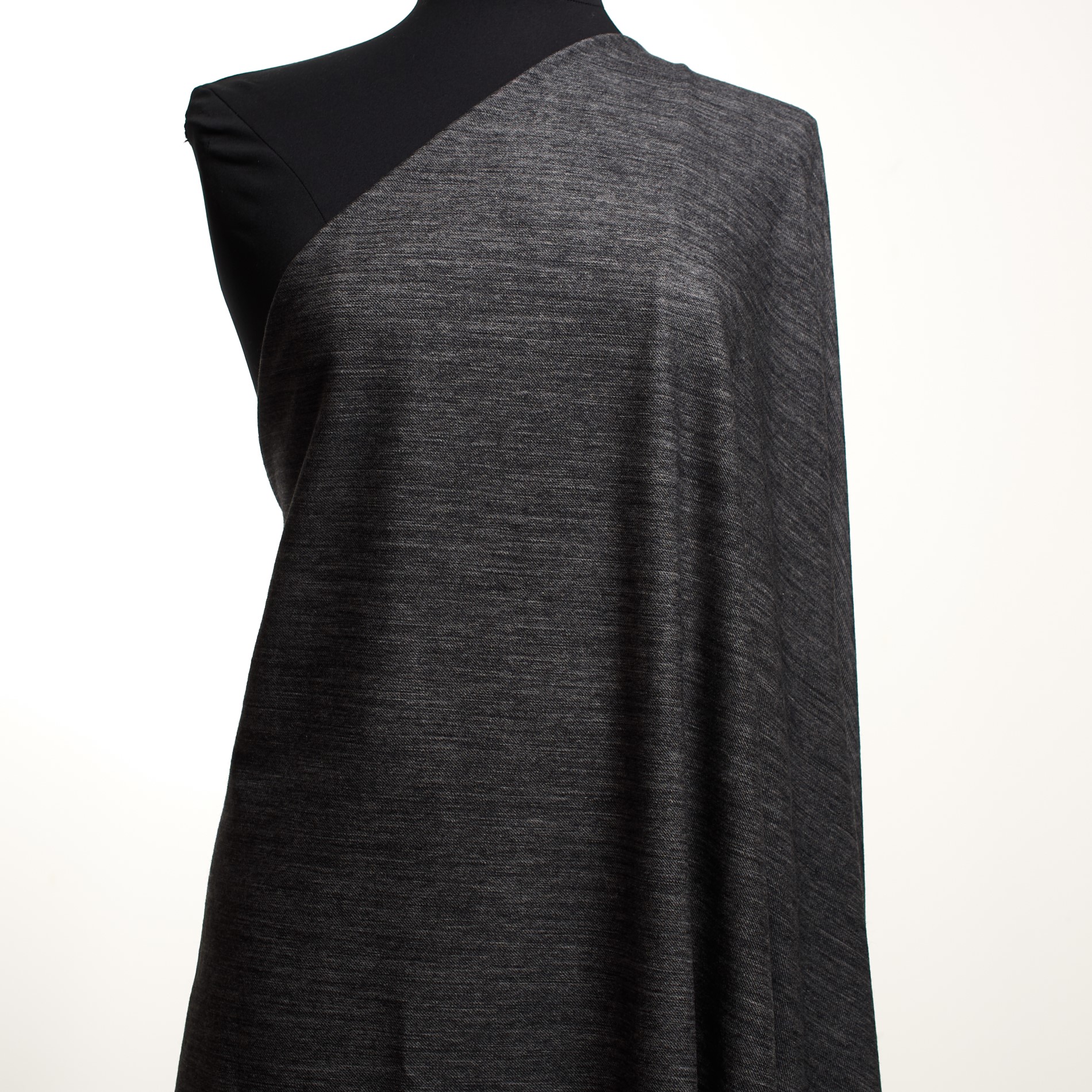 SINGLE JERSEY, WOOL BLEND, MELANGE, IRON GATE (F000032985) - Mannequin