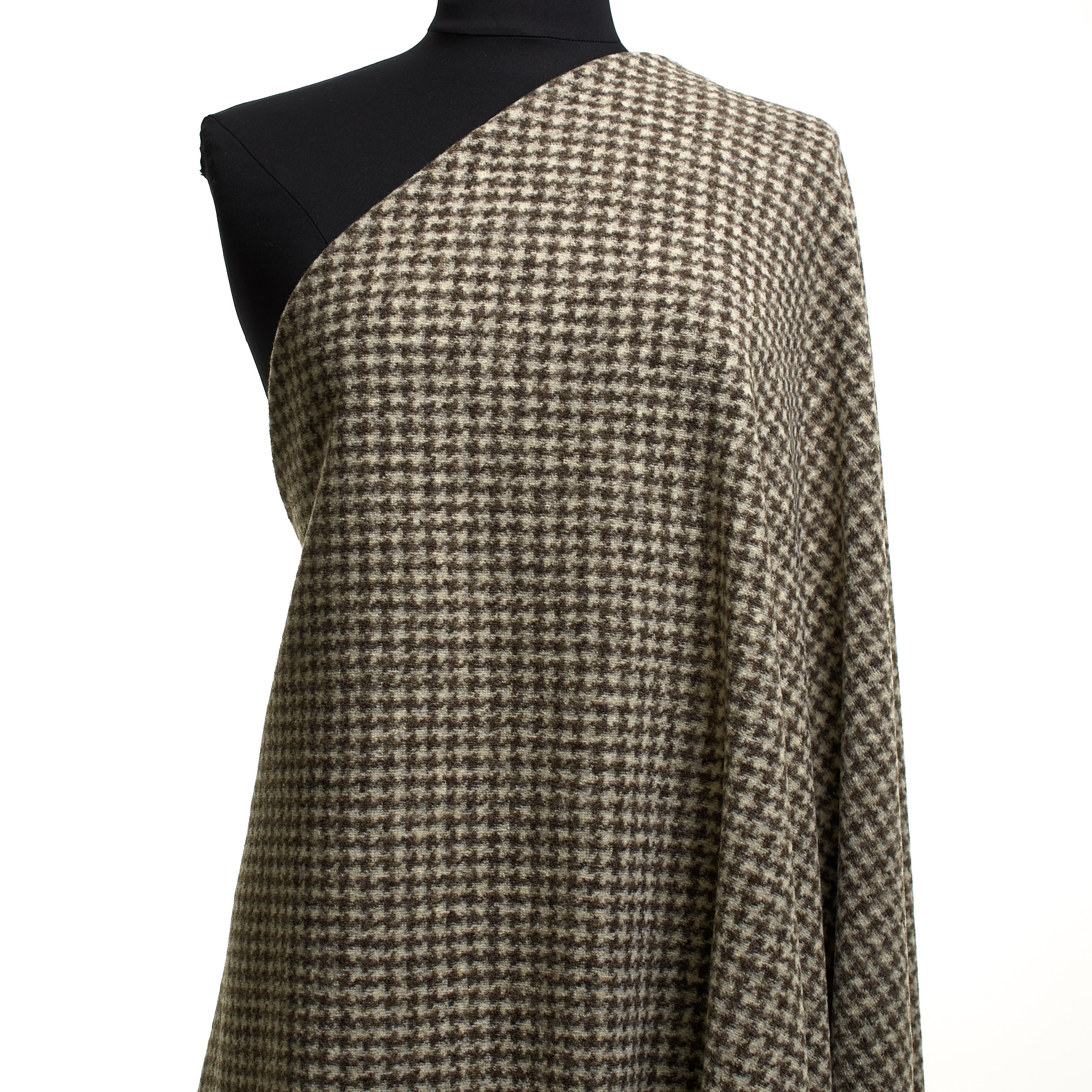 JERSEY, WOOL, HOUNDSTOOTH, WHITE ONYX&COFFEE QUARTZ (F000047399) - Mannequin