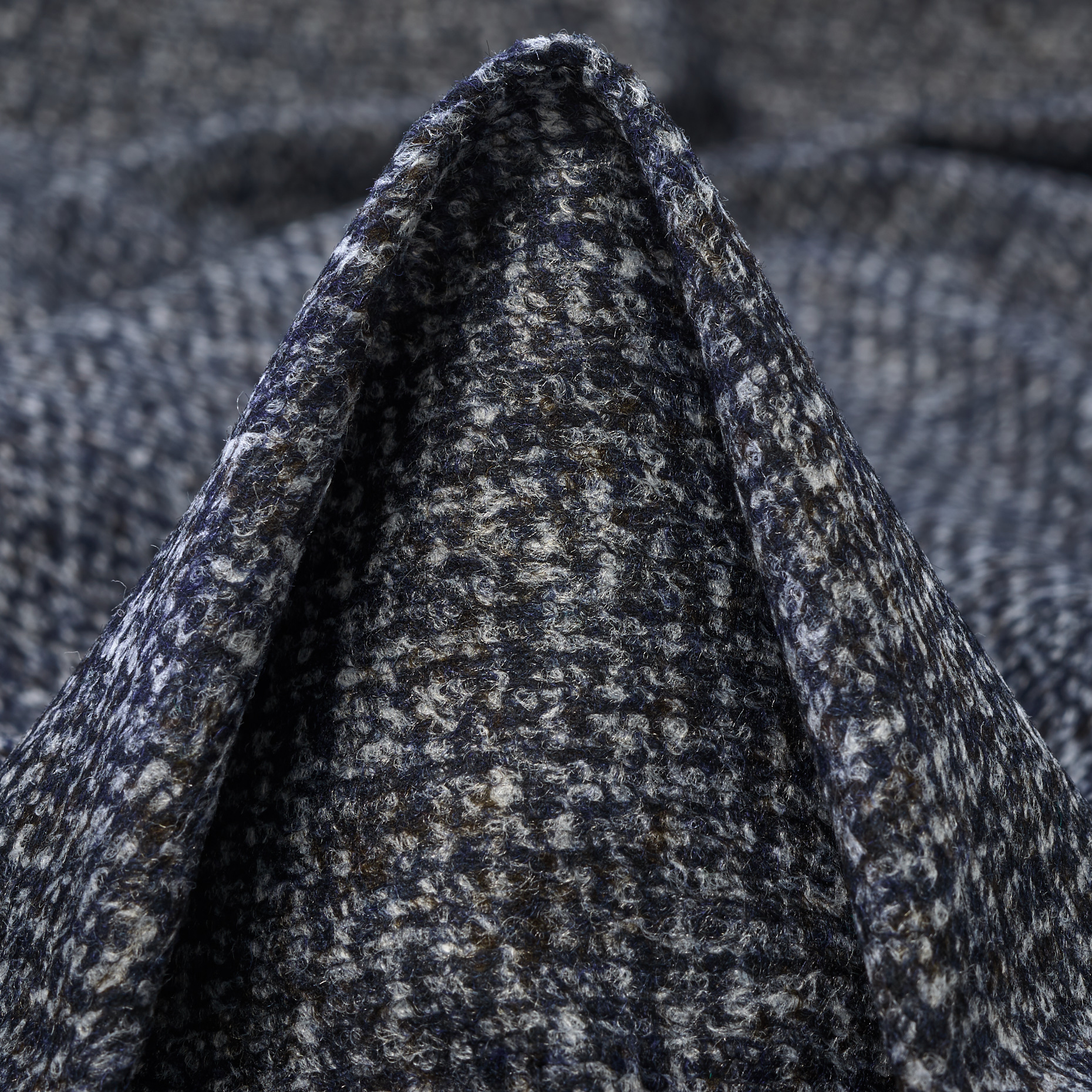 JERSEY, BOILED WOOL, MELANGE, AFTER MIDNIGHT (F000048149)