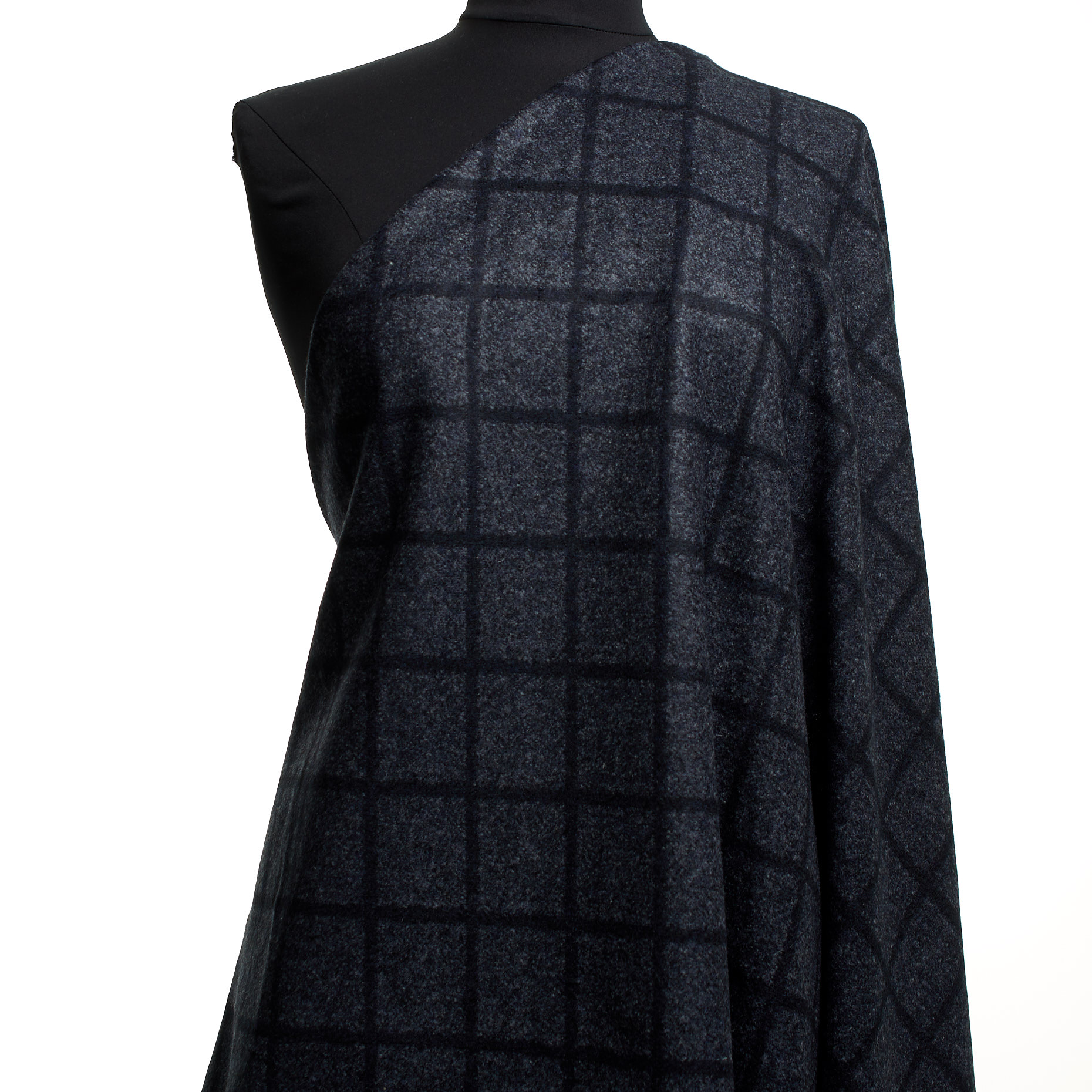 JERSEY, JACQUARD, WOOL BLEND, BLUE INDIGO (F000044726) - Mannequin