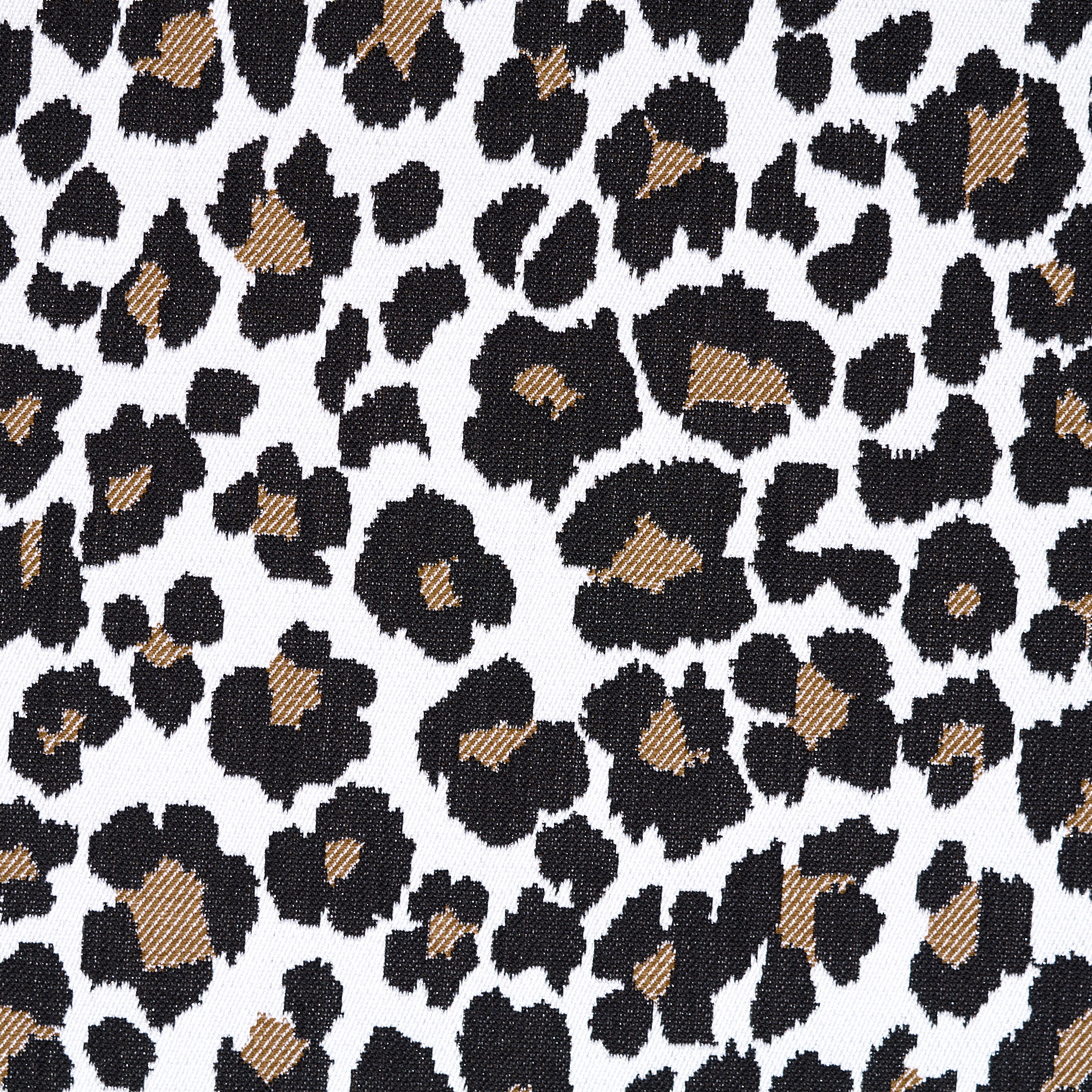 Żakard, Stretch, Lurex, Brilliant White&Pecan Nut (F000042641) - Tkana