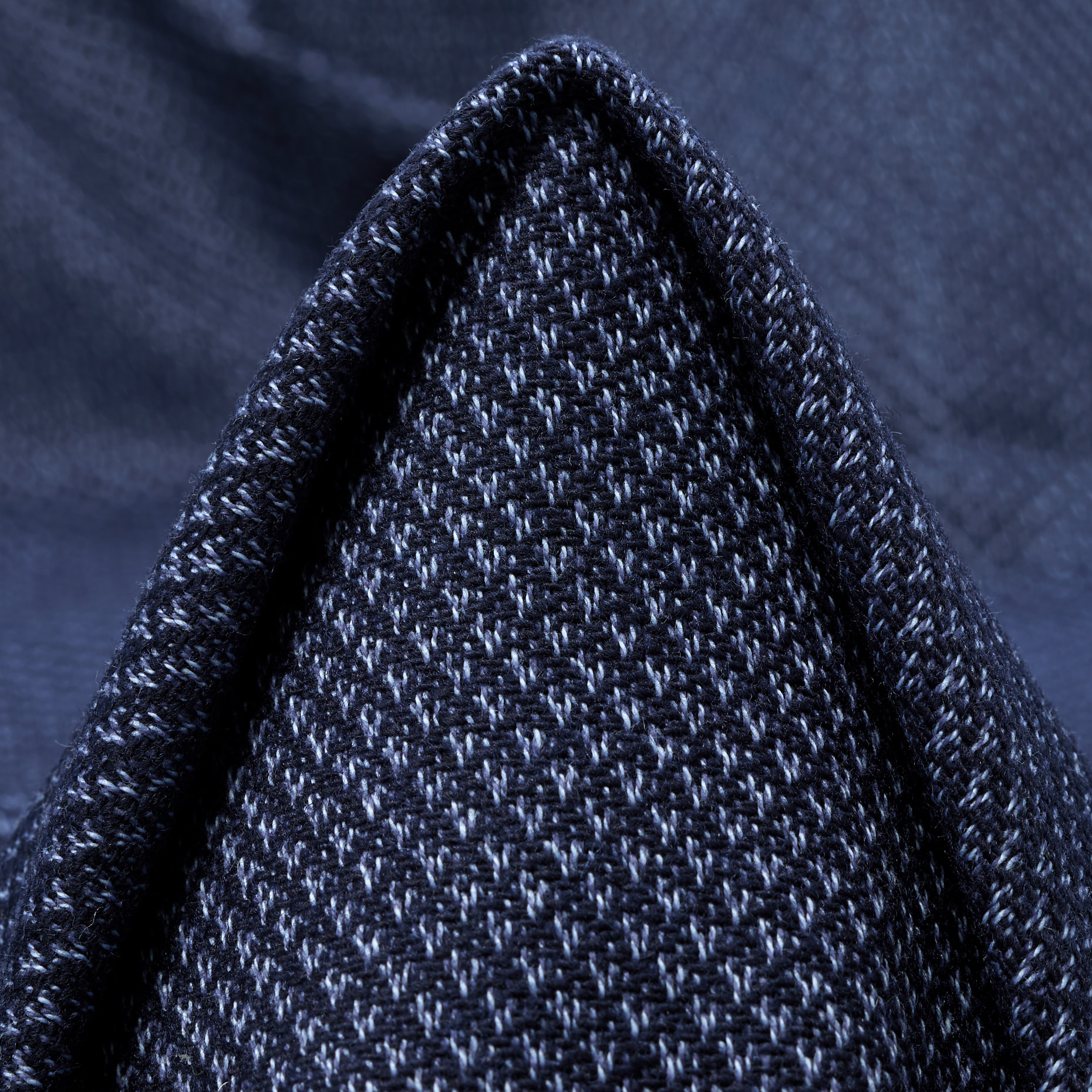 JACQUARD, VIRGIN WOOL, MICRO DESIGN, SKIPPER BLUE&HEATHER (F000044993)