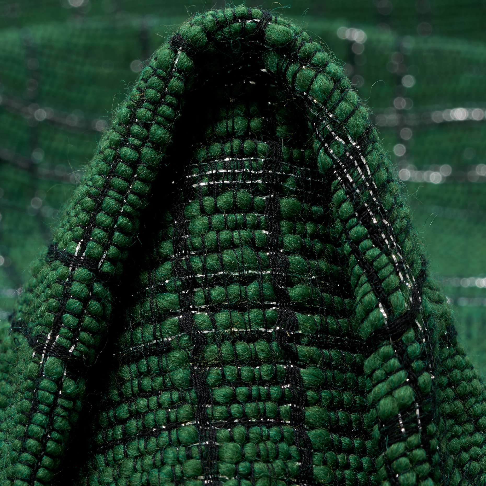 CHANEL, COTTON BLEND, LUREX, GREEN BEE&SILVER (F000049047)