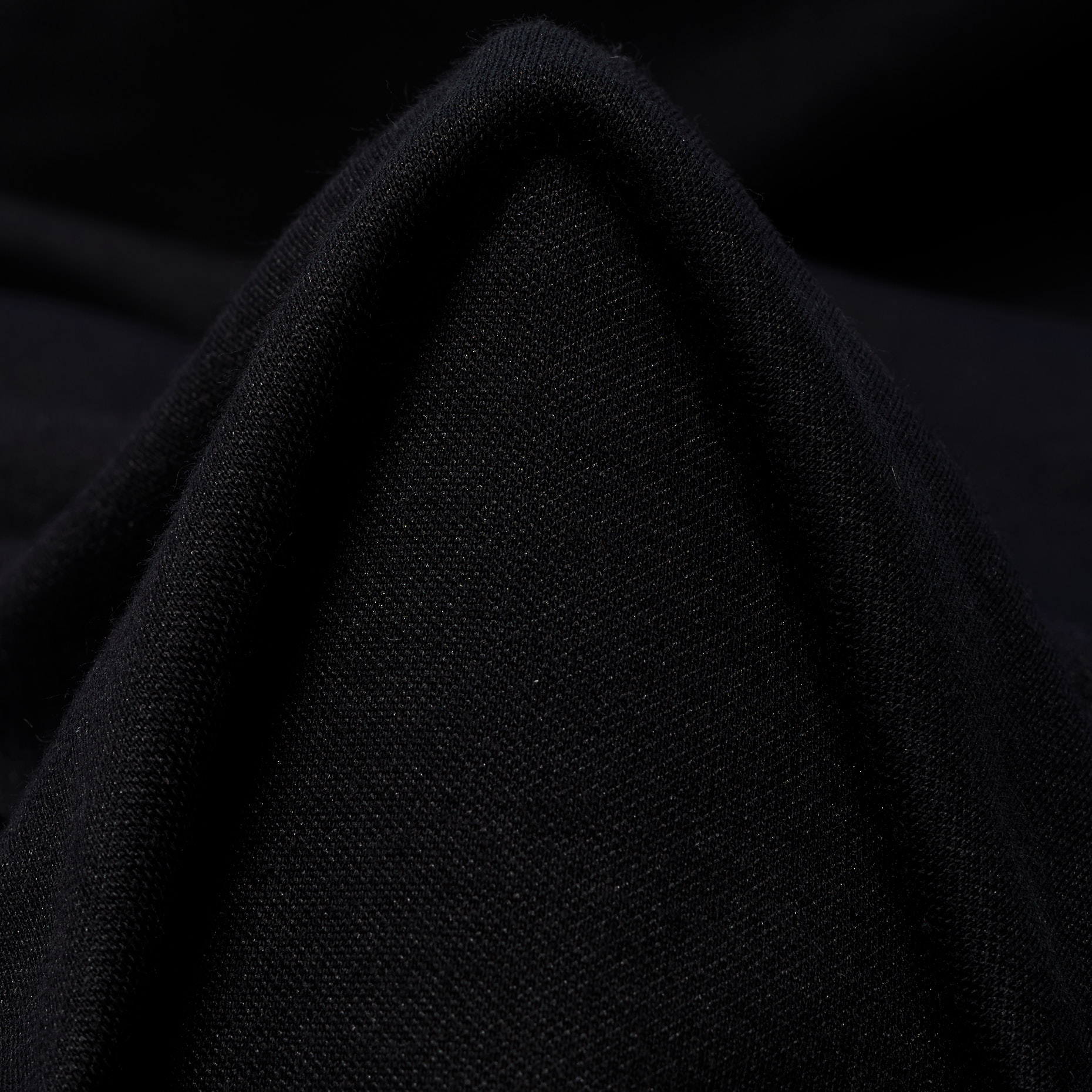 JERSEY, PIQUÉ, COTTON, JET BLACK (F000044214)