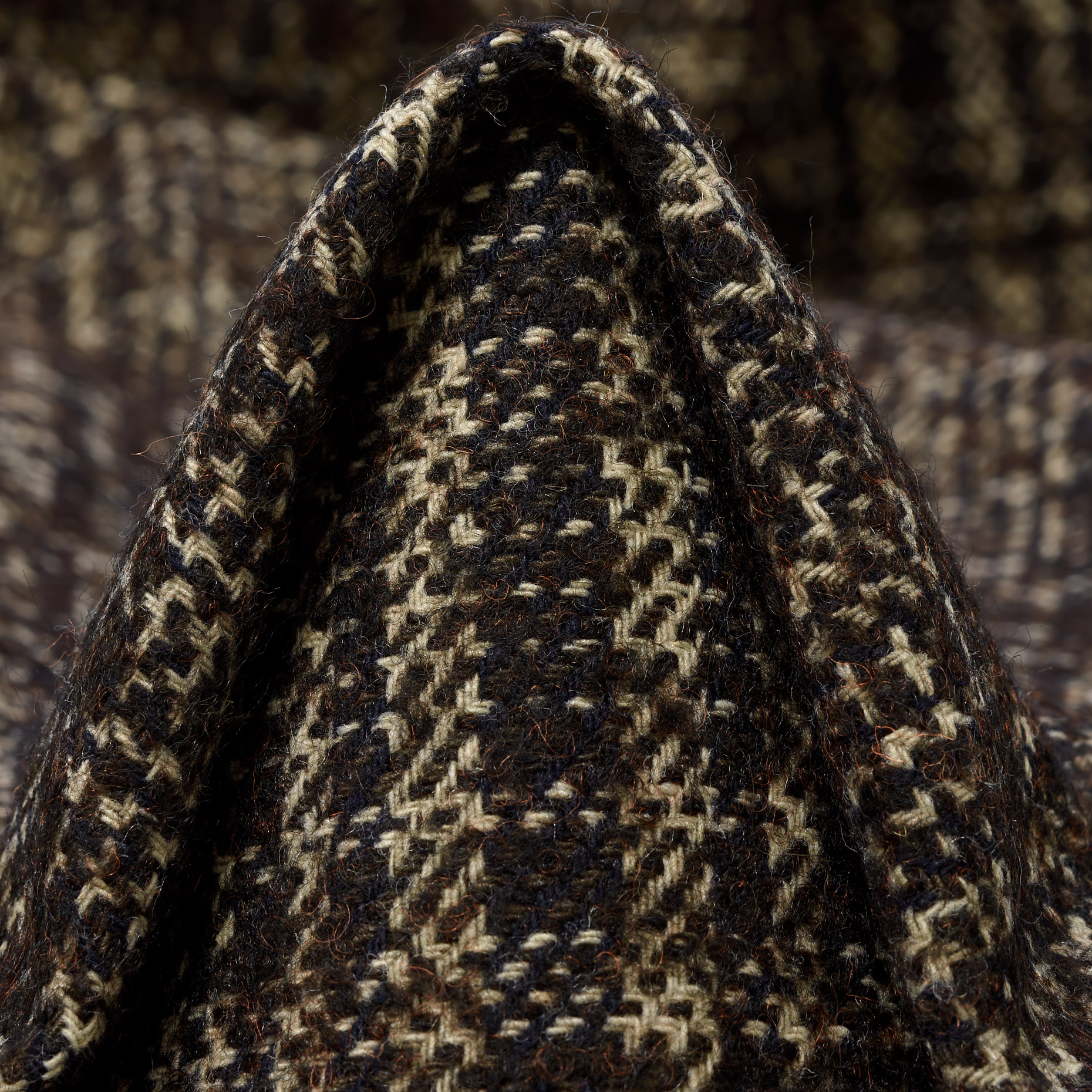 WOOL BLEND, CHECK, WALNUT (F000044522)