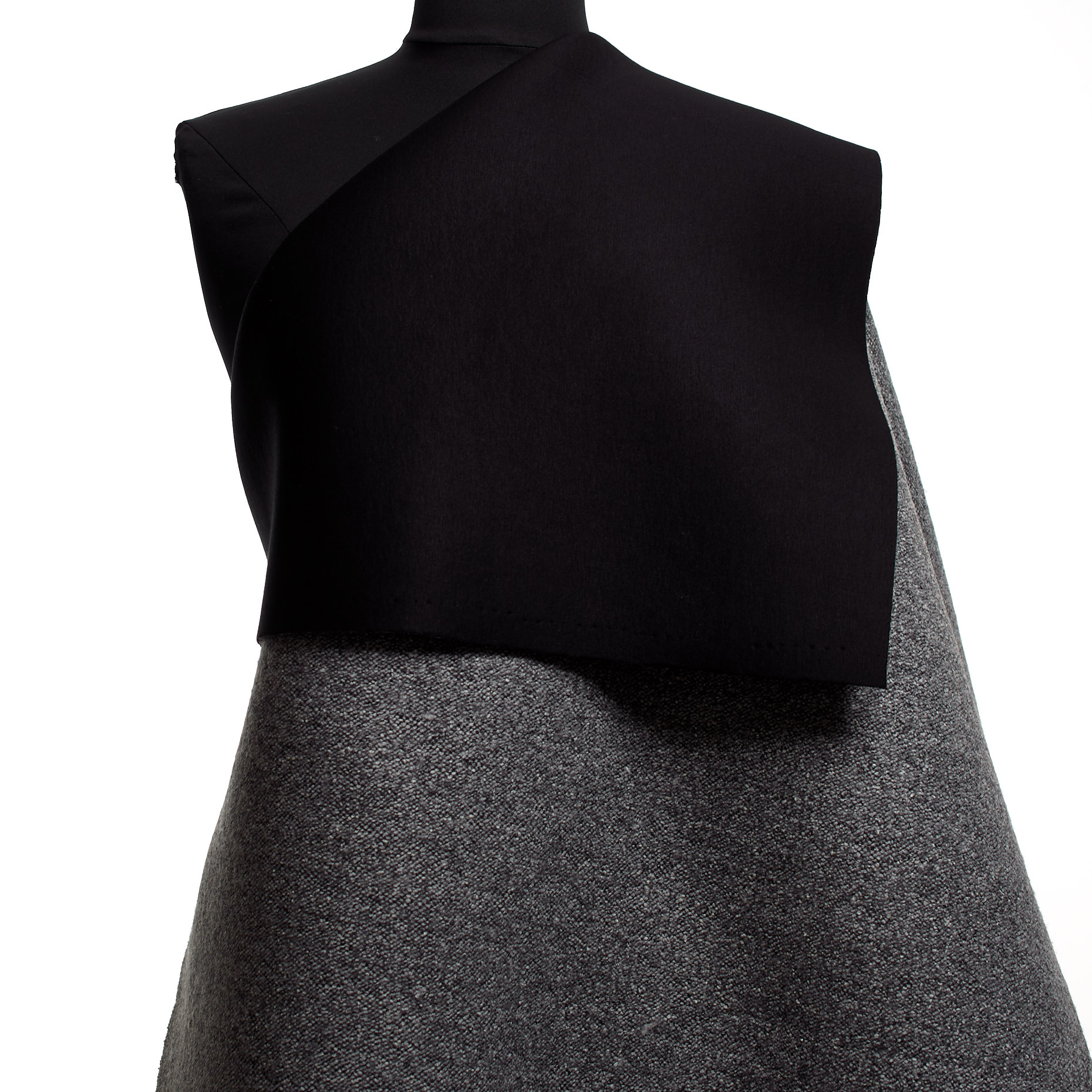 Bouclé, Double, Misto Lana, Charcoal Gray (F000043147) - Manichino