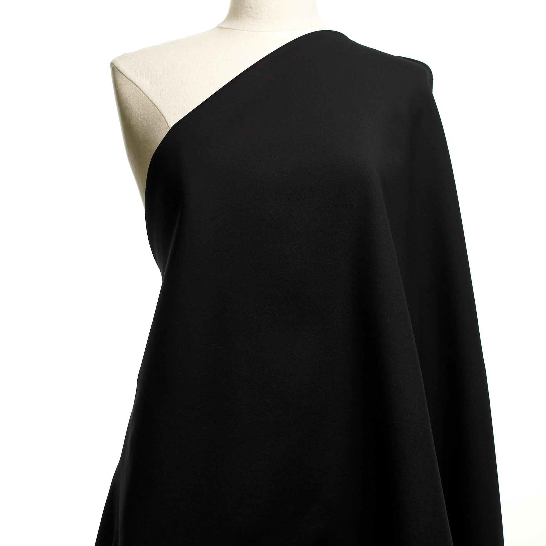 TWILL, COTTON, ELASTIC, RAVEN BLACK (F000044428) - Mannequin