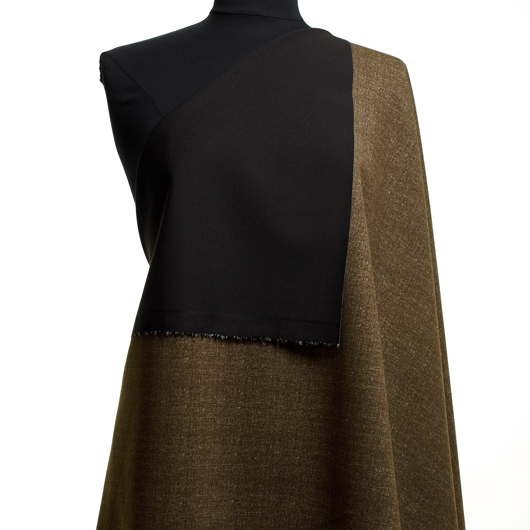 JERSEY, PUNTO MILANO, VISCOSE BLEND, BURNT OLIVE (F000044810) - Mannequin