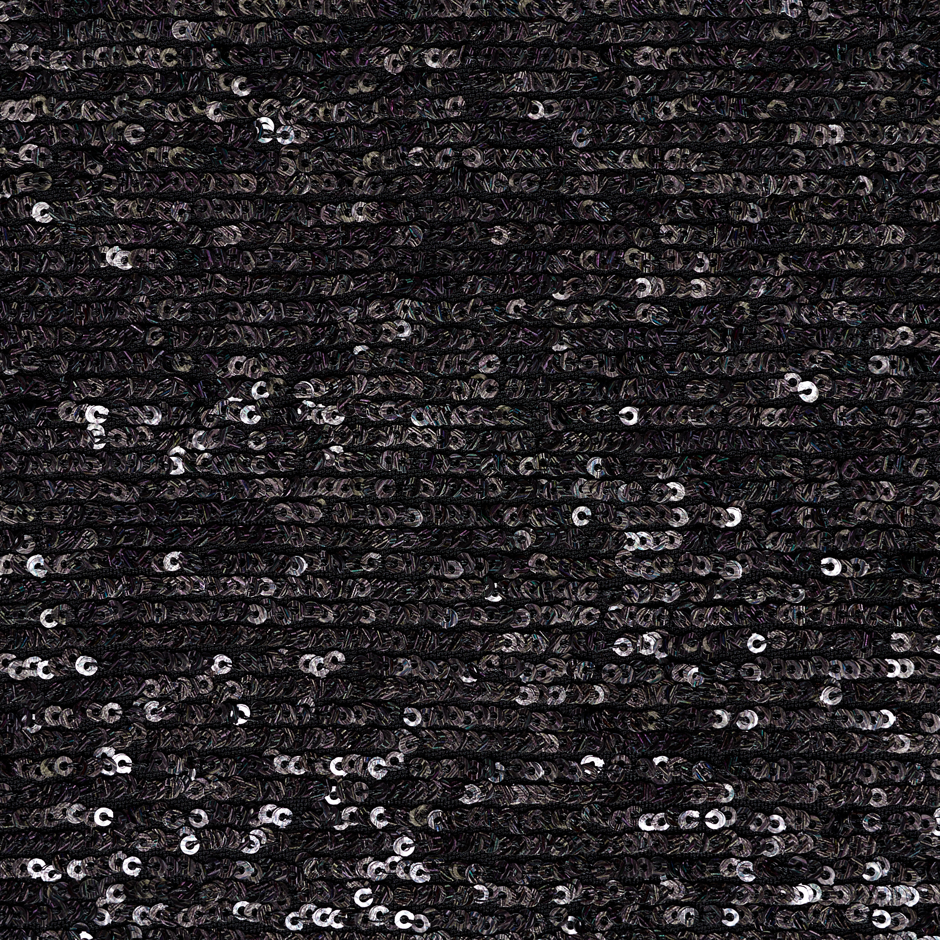Pailletten, Schimmernd, Elastik, Jet Black (F000049192) - Gewebe