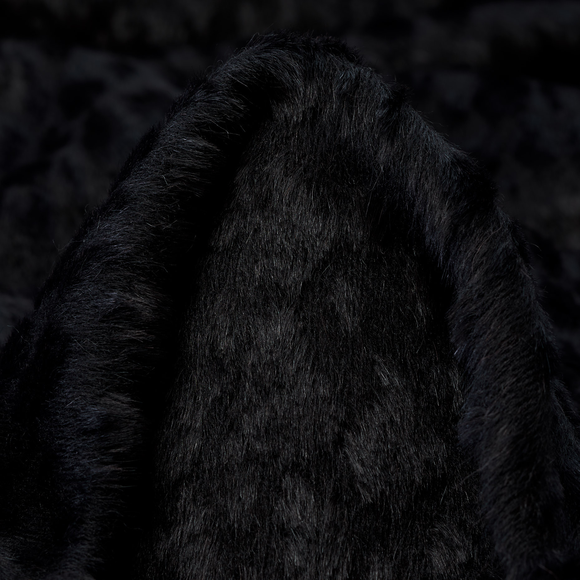 JACQUARD, ALPACA WOOL, ANIMAL, RAVEN BLACK (F000042611)