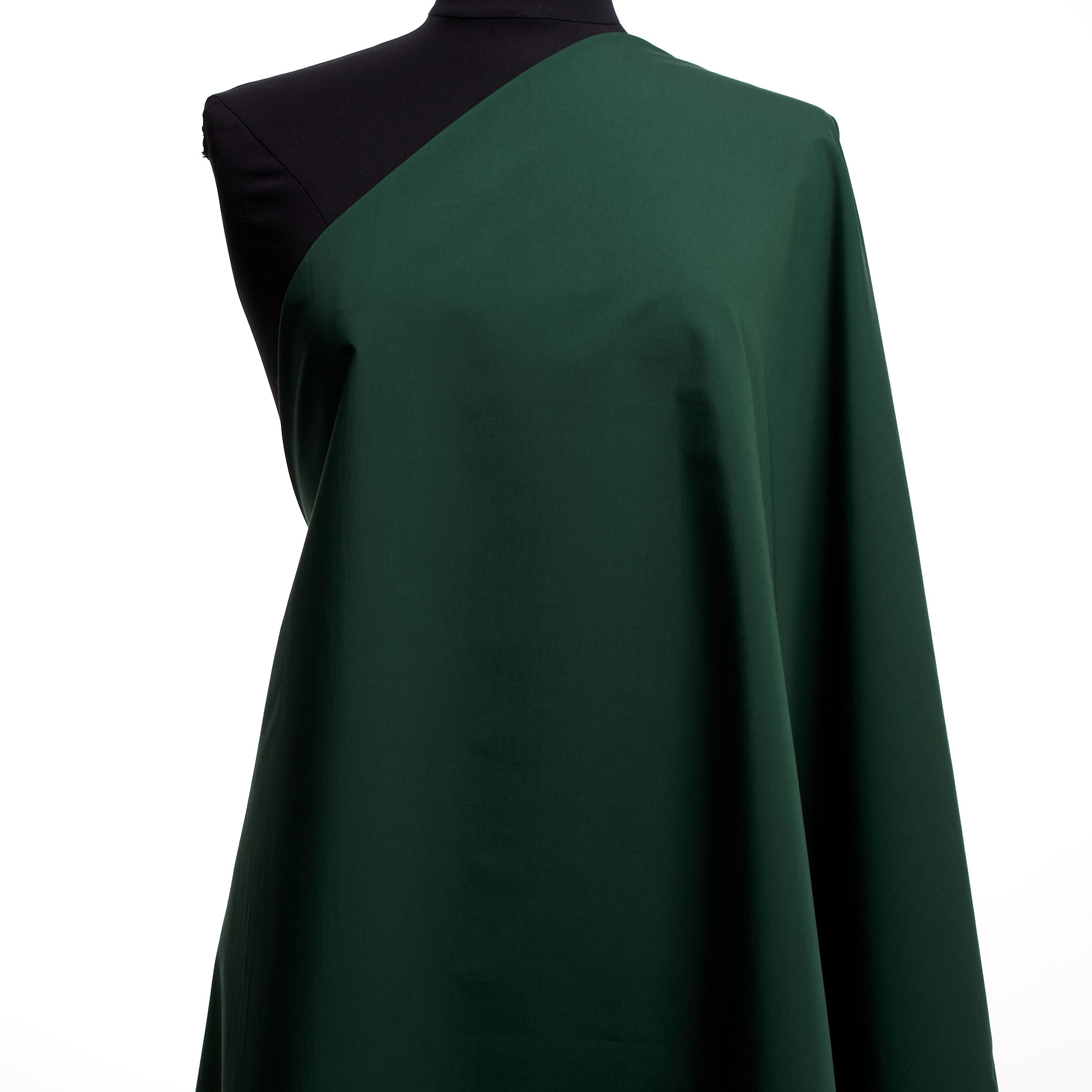POPLIN, COTTON, SILK, DARK GREEN (T0000490) - Mannequin