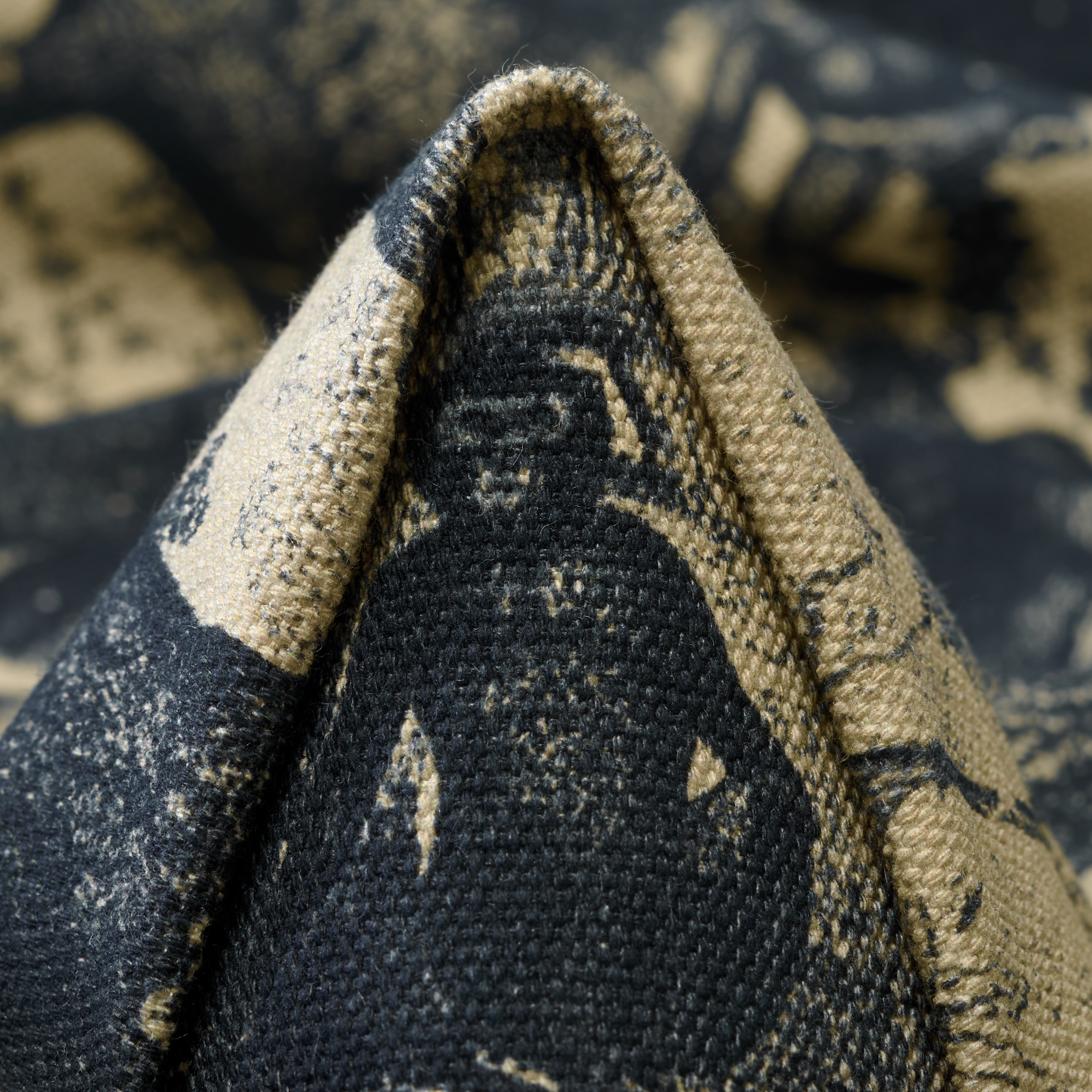 CANVAS, COTTON, TOILE DE JOUY, VOLCANIC ASH&ANTIQUE WHITE (T0000716)