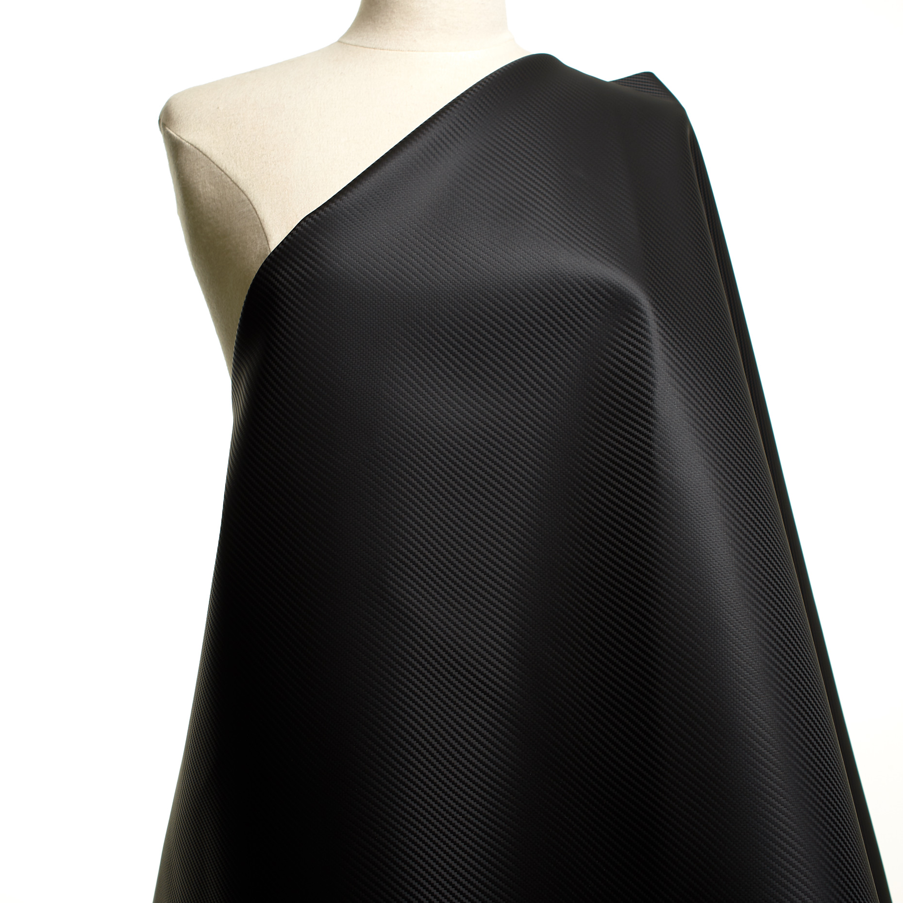 VEGAN LEATHER, STIFF, JET BLACK (F000048937) - Mannequin